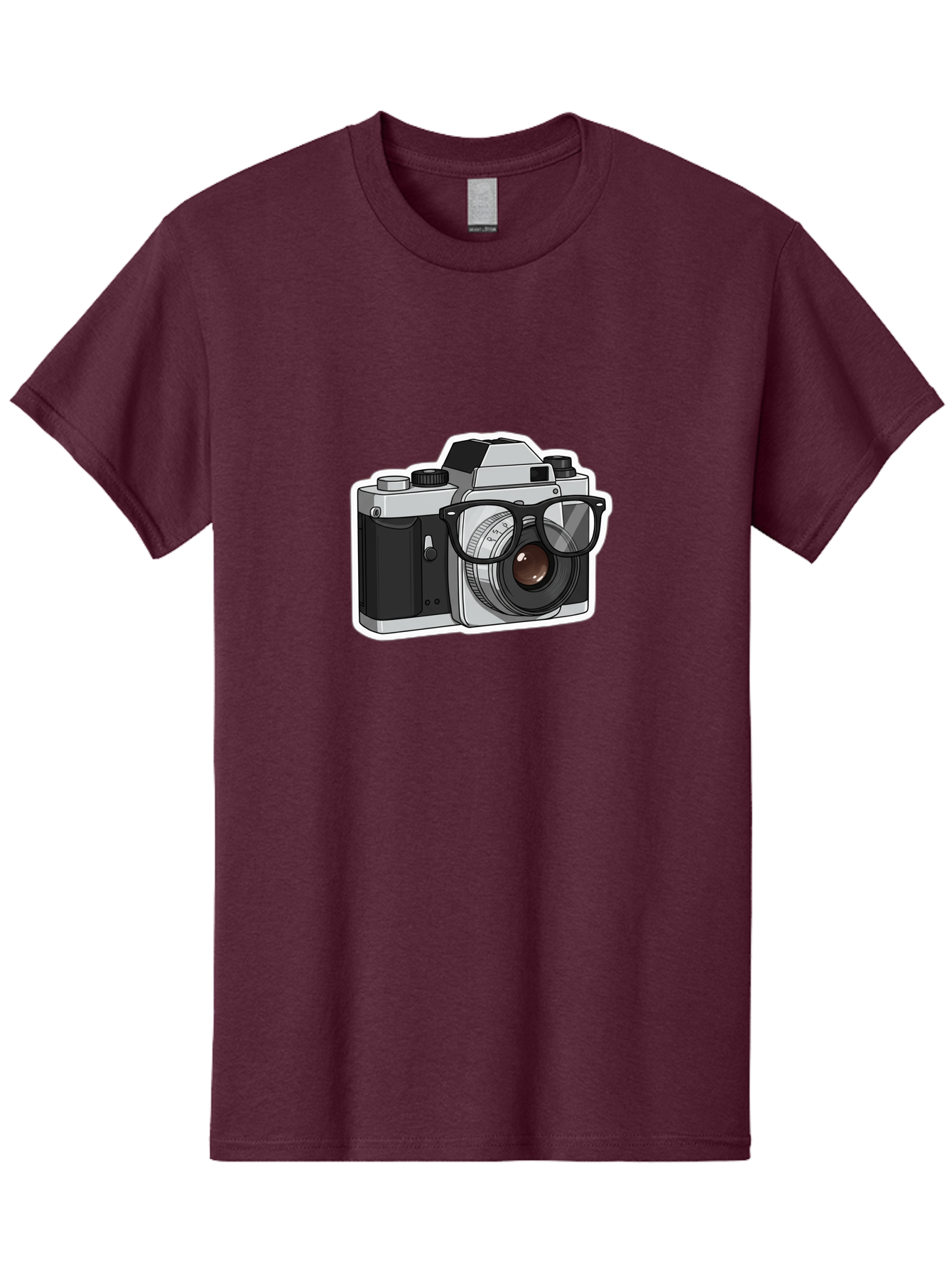 Camera-With-Shades Men'S Graphic Tee, 100% Cotton, Comfortable Casual Summer Wear, Machine Washable, Camera Wearing Sunglasses, Photography Gear, Stylish Accessory, Cool Camera, Funky Design, Creative Twist, Photography Equipment Bae379 14