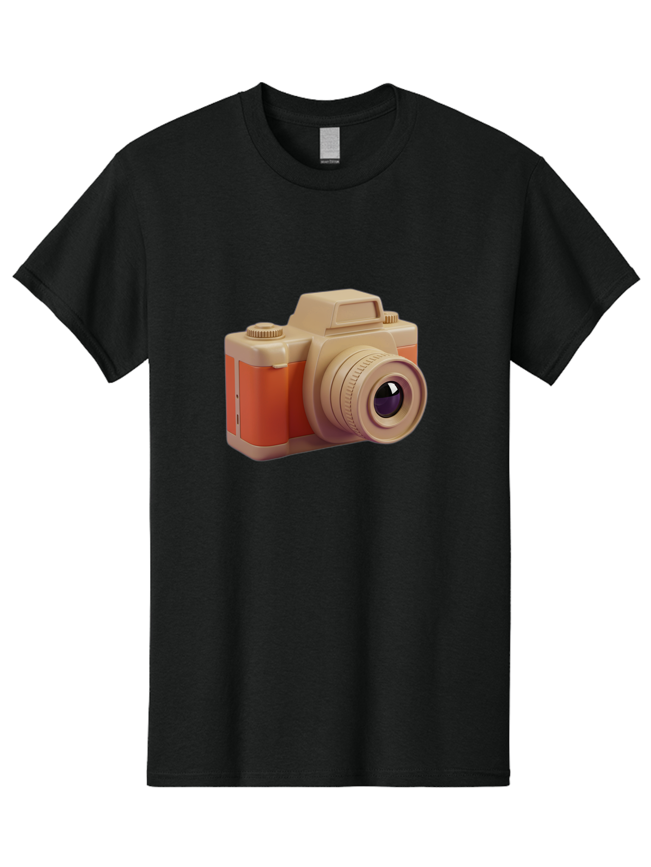 Camera Men'S Graphic Tee, 100% Cotton, Comfortable Casual Summer Wear, Machine Washable, Digital Camera, Photography Equipment, Camera Lens, Vintage Camera, Retro Style, Orange And Beige Colors, 3D Illustration, Camera Design, Photography Gear Bae383 15