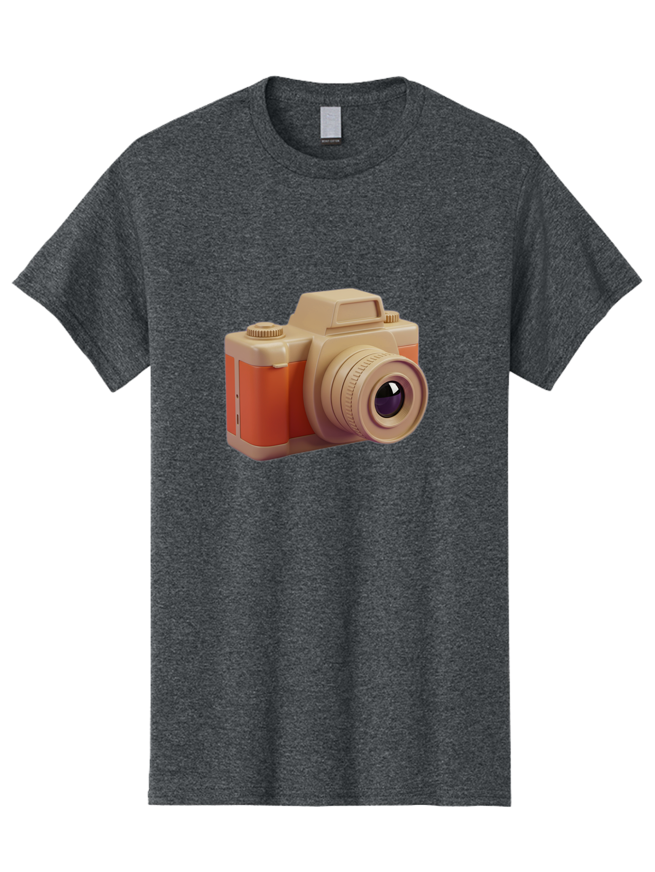 Camera Men'S Graphic Tee, 100% Cotton, Comfortable Casual Summer Wear, Machine Washable, Digital Camera, Photography Equipment, Camera Lens, Vintage Camera, Retro Style, Orange And Beige Colors, 3D Illustration, Camera Design, Photography Gear Bae383 11