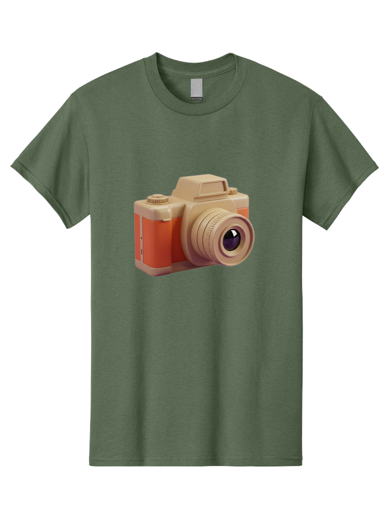 Camera Men'S Graphic Tee, 100% Cotton, Comfortable Casual Summer Wear, Machine Washable, Digital Camera, Photography Equipment, Camera Lens, Vintage Camera, Retro Style, Orange And Beige Colors, 3D Illustration, Camera Design, Photography Gear Bae383 14