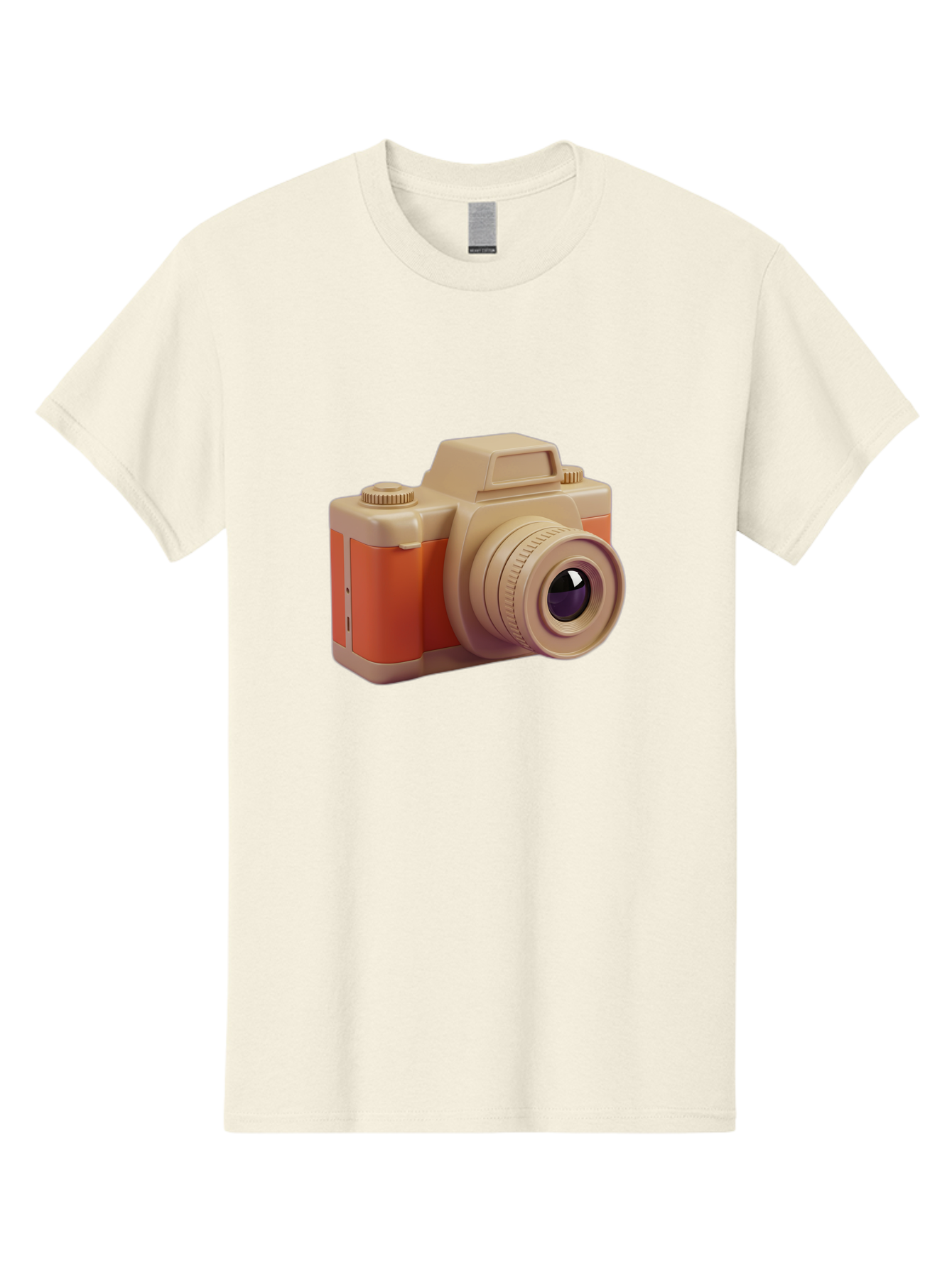 Camera Men'S Graphic Tee, 100% Cotton, Comfortable Casual Summer Wear, Machine Washable, Digital Camera, Photography Equipment, Camera Lens, Vintage Camera, Retro Style, Orange And Beige Colors, 3D Illustration, Camera Design, Photography Gear Bae383 12