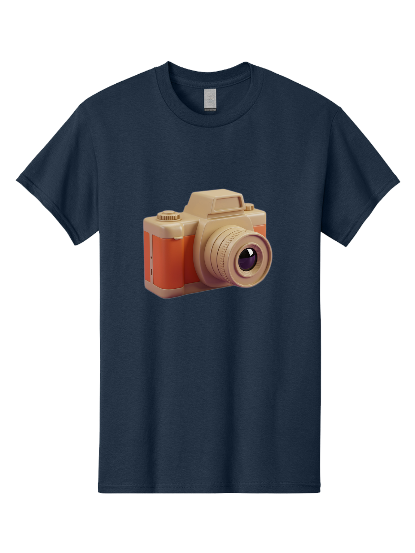 Camera Men'S Graphic Tee, 100% Cotton, Comfortable Casual Summer Wear, Machine Washable, Digital Camera, Photography Equipment, Camera Lens, Vintage Camera, Retro Style, Orange And Beige Colors, 3D Illustration, Camera Design, Photography Gear Bae383 13