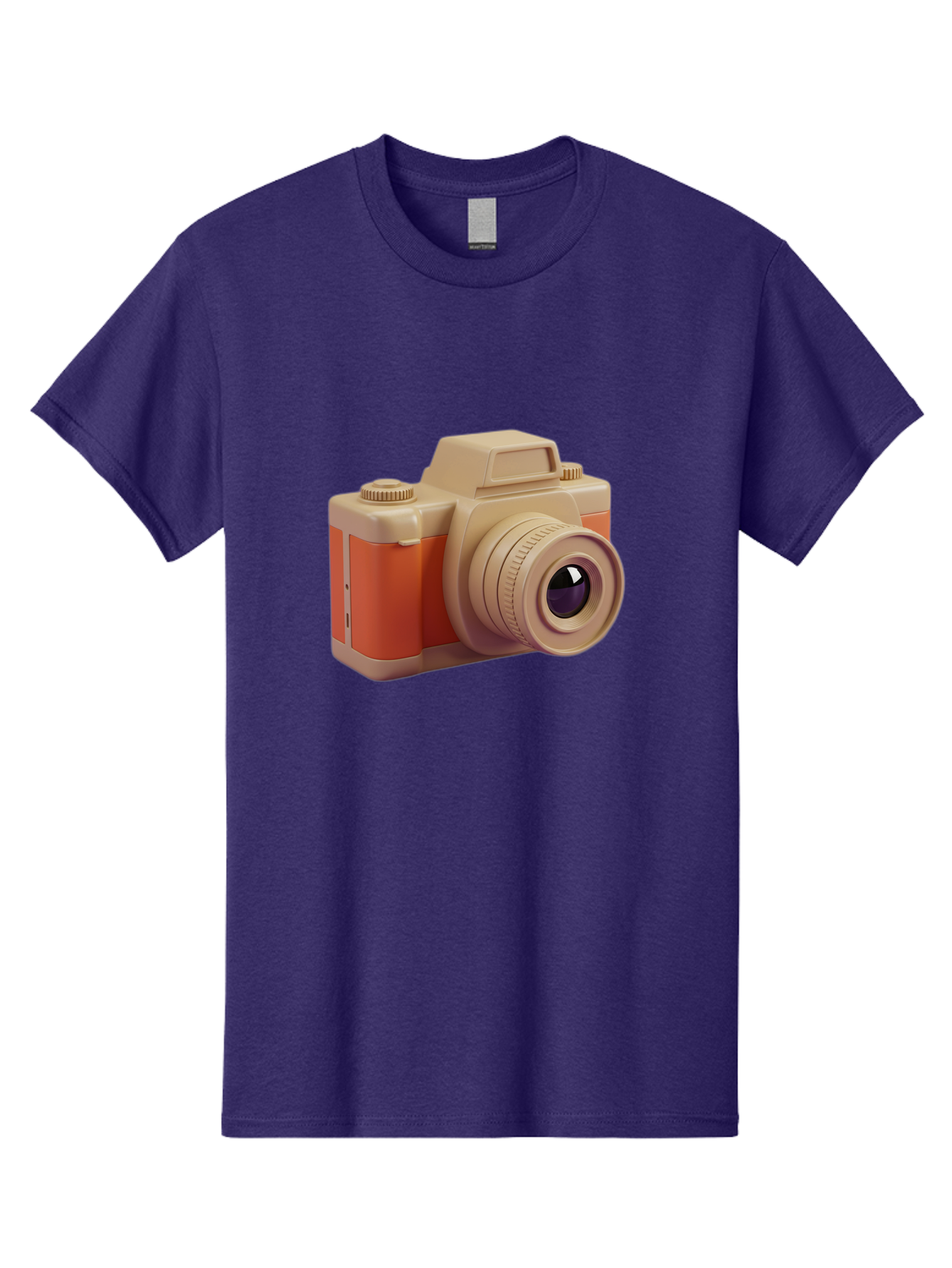 Camera Men'S Graphic Tee, 100% Cotton, Comfortable Casual Summer Wear, Machine Washable, Digital Camera, Photography Equipment, Camera Lens, Vintage Camera, Retro Style, Orange And Beige Colors, 3D Illustration, Camera Design, Photography Gear Bae383 8