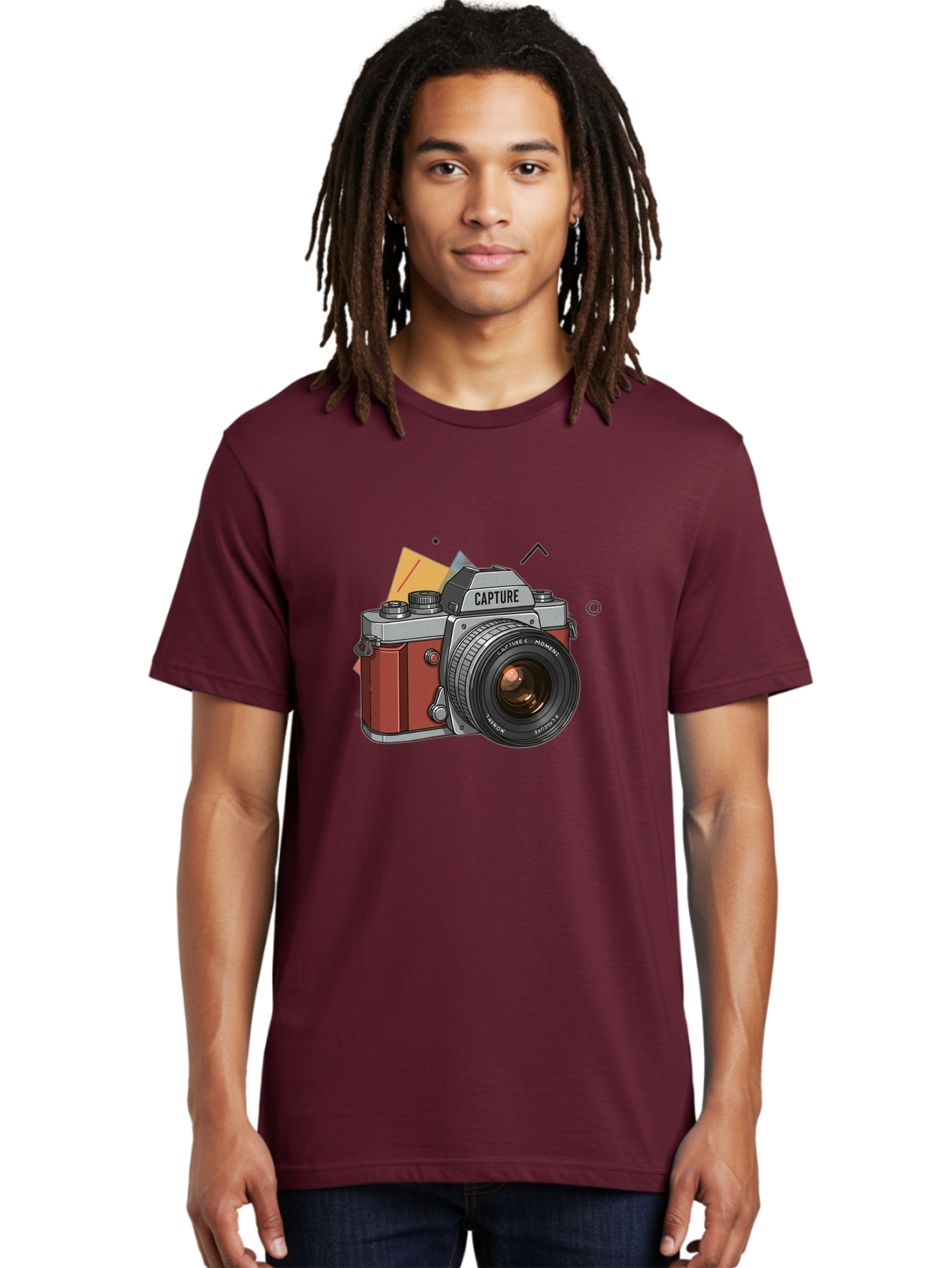 Capture-Camera Men'S Graphic Tee, 100% Cotton, Comfortable Casual Summer Wear, Machine Washable, Vintage Camera, Capture Moment, Photography Equipment, Capture The Moment, Dslr Camera, Camera Lens, Photography Accessories, Retro Camera Design, Bae384 18