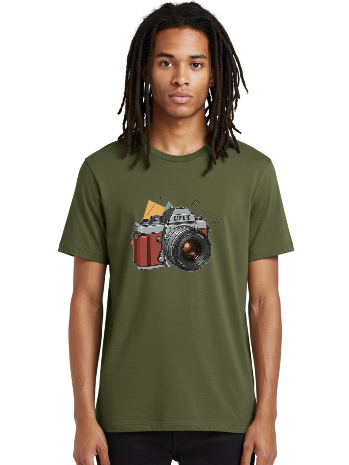 Capture-Camera Men'S Graphic Tee, 100% Cotton, Comfortable Casual Summer Wear, Machine Washable, Vintage Camera, Capture Moment, Photography Equipment, Capture The Moment, Dslr Camera, Camera Lens, Photography Accessories, Retro Camera Design, Bae384 20