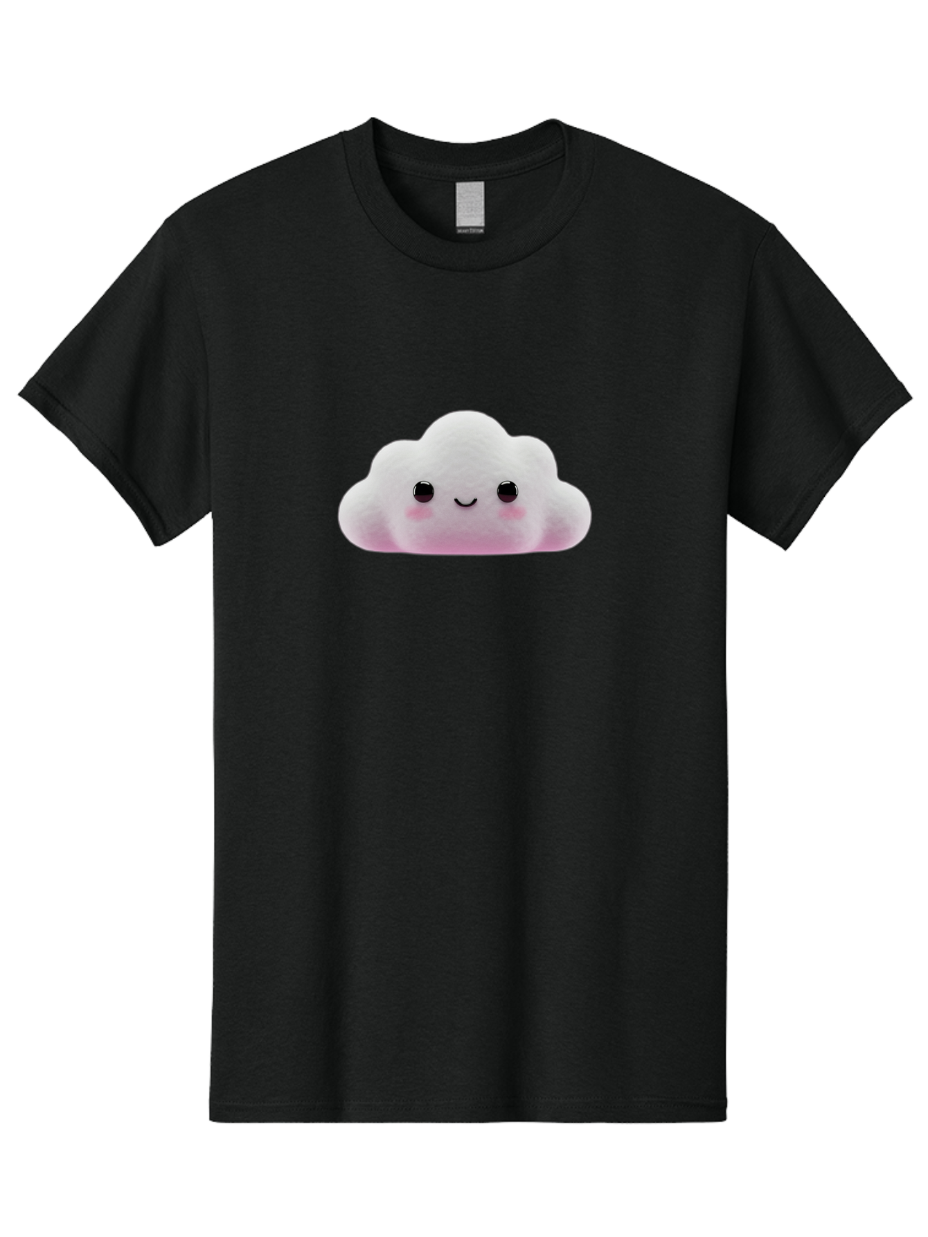 Cloud-Emoticon Men'S Graphic Tee, 100% Cotton, Comfortable Casual Summer Wear, Machine Washable, Cute Cartoon Cloud, Plush Toy, Smiling Face, Soft And Cuddly, Pastel Colors, Adorable Design, Kawaii Character Bae409 15