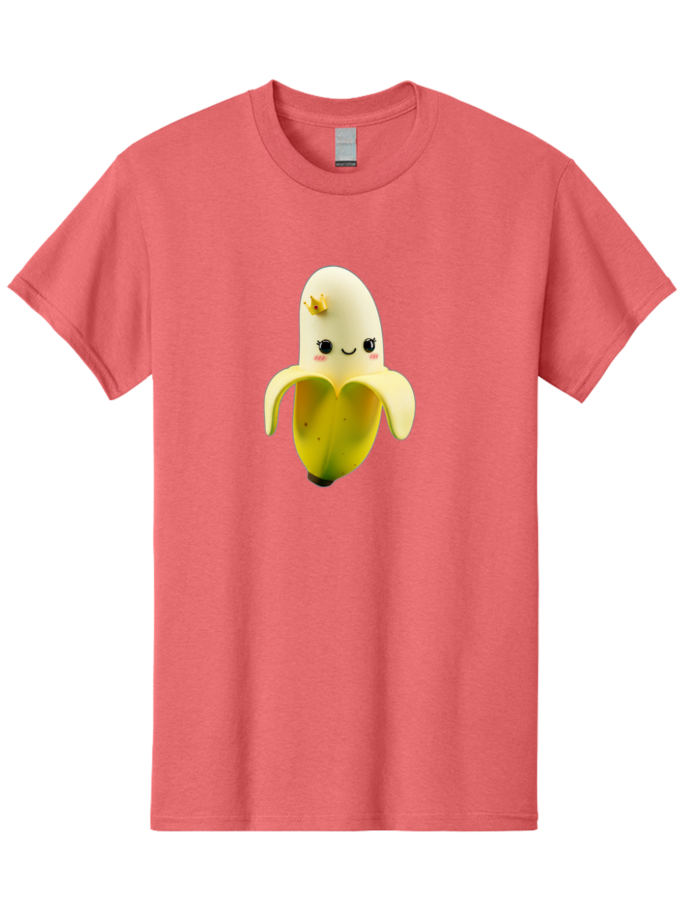 Cute-Banana Men'S Graphic Tee, 100% Cotton, Comfortable Casual Summer Wear, Machine Washable, Cartoon Banana Character, Cute Fruit Design, Banana Prince, Kawaii Fruit, Adorable Banana, Funny Fruit Character, Yellow Fruit, Smiling Banana Bae424 14