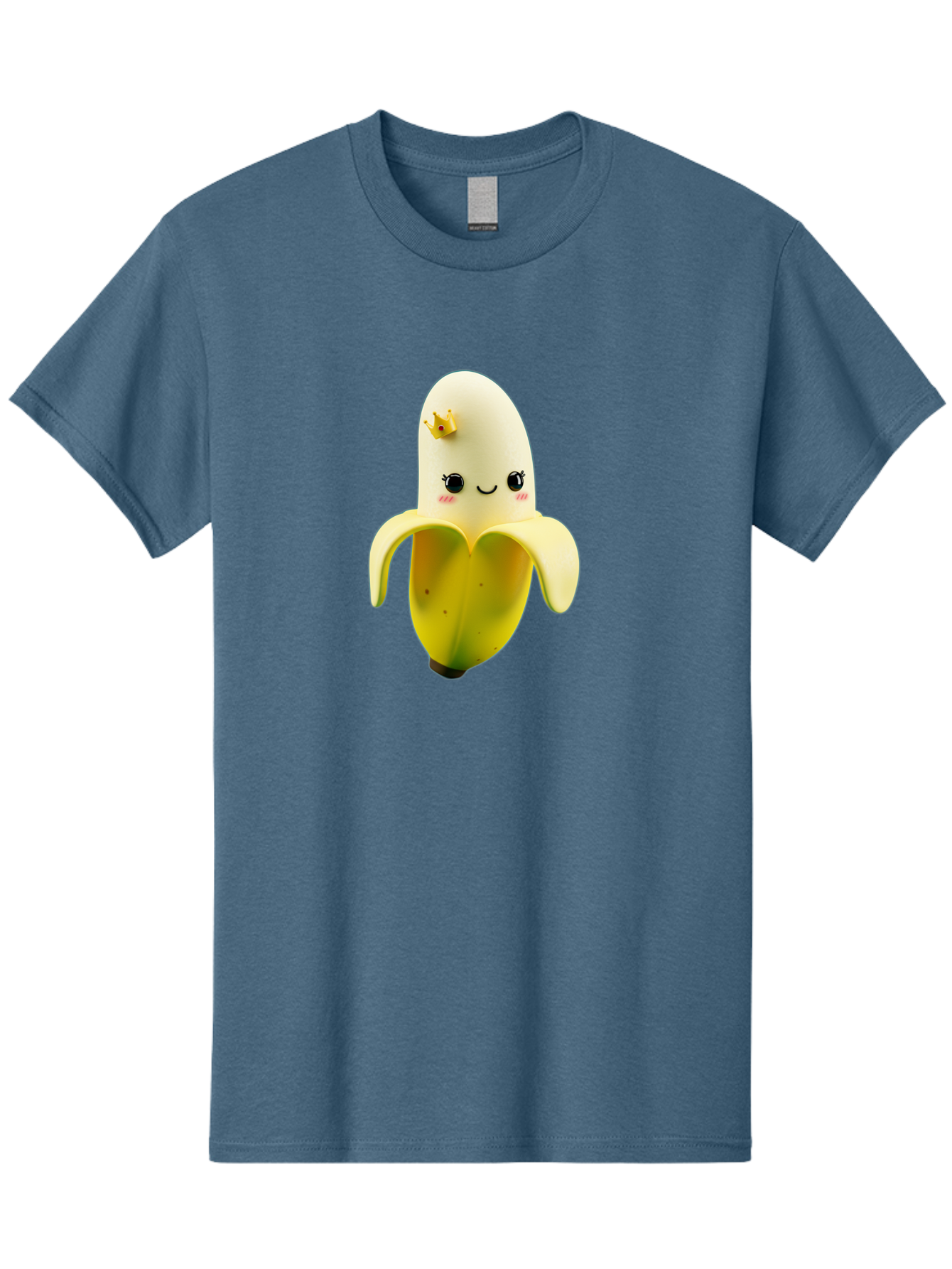 Cute-Banana Men'S Graphic Tee, 100% Cotton, Comfortable Casual Summer Wear, Machine Washable, Cartoon Banana Character, Cute Fruit Design, Banana Prince, Kawaii Fruit, Adorable Banana, Funny Fruit Character, Yellow Fruit, Smiling Banana Bae424 10