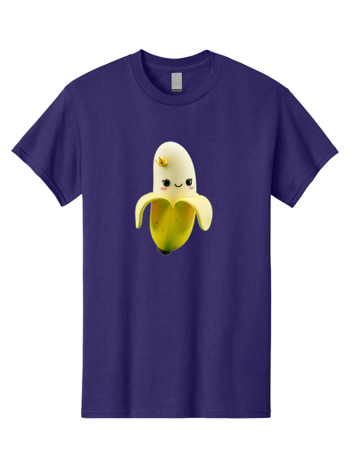 Cute-Banana Men'S Graphic Tee, 100% Cotton, Comfortable Casual Summer Wear, Machine Washable, Cartoon Banana Character, Cute Fruit Design, Banana Prince, Kawaii Fruit, Adorable Banana, Funny Fruit Character, Yellow Fruit, Smiling Banana Bae424 6