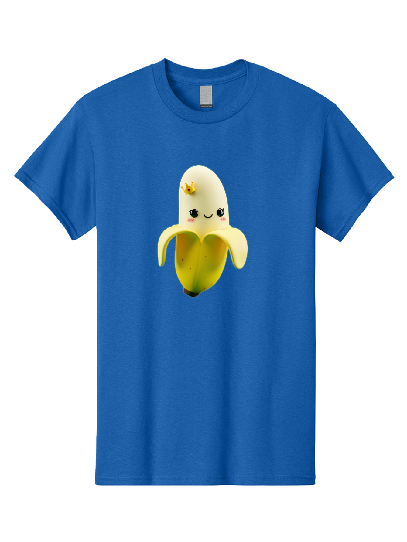 Cute-Banana Men'S Graphic Tee, 100% Cotton, Comfortable Casual Summer Wear, Machine Washable, Cartoon Banana Character, Cute Fruit Design, Banana Prince, Kawaii Fruit, Adorable Banana, Funny Fruit Character, Yellow Fruit, Smiling Banana Bae424 9