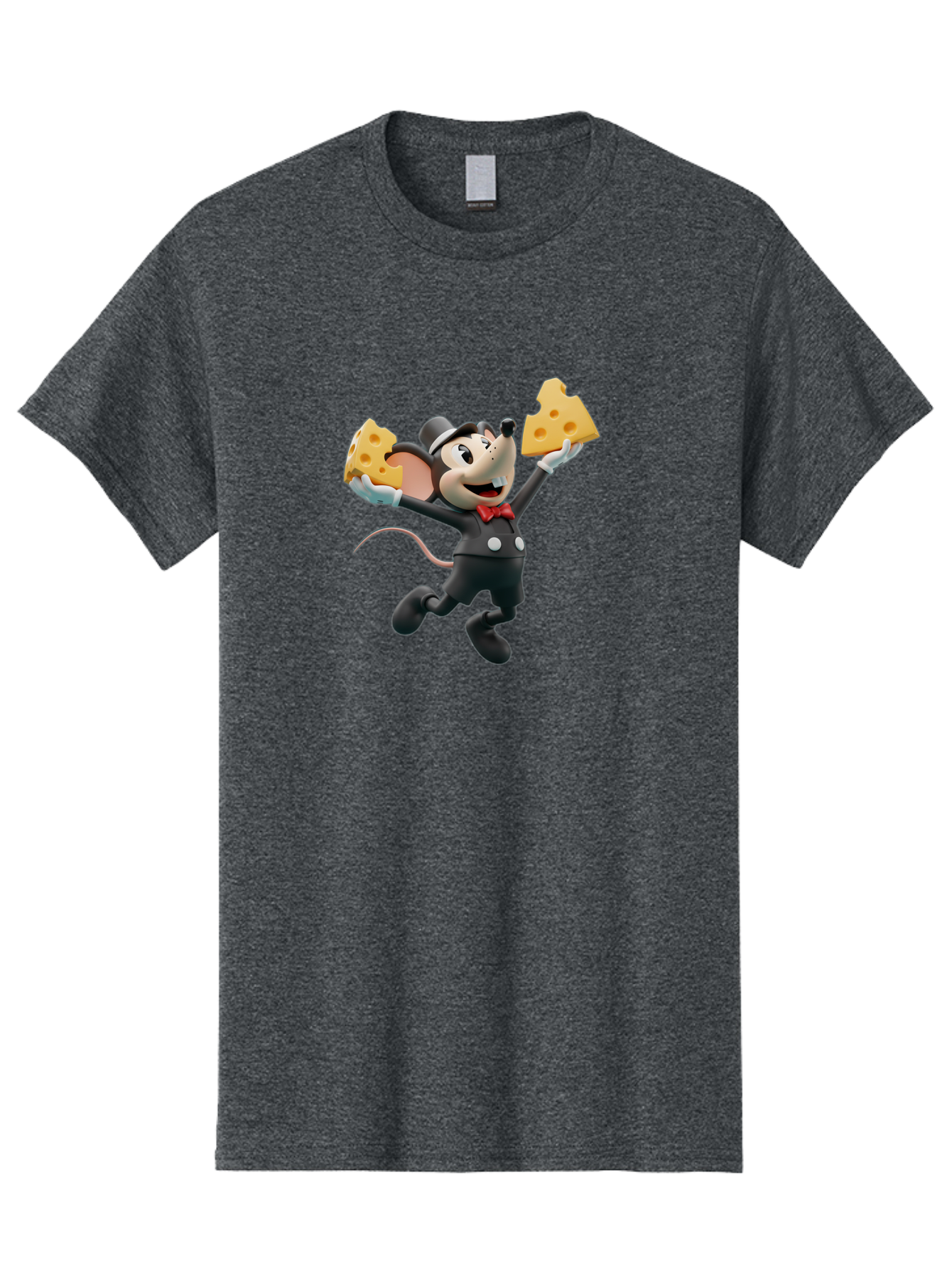 Danger-Mouse Men'S Graphic Tee, 100% Cotton, Comfortable Casual Summer Wear, Machine Washable, Danger Mouse Holding Cheese, Cartoon Character, Comedy, Funny Animation, Cheese Lover, Secret Agent Mouse Bae433 9
