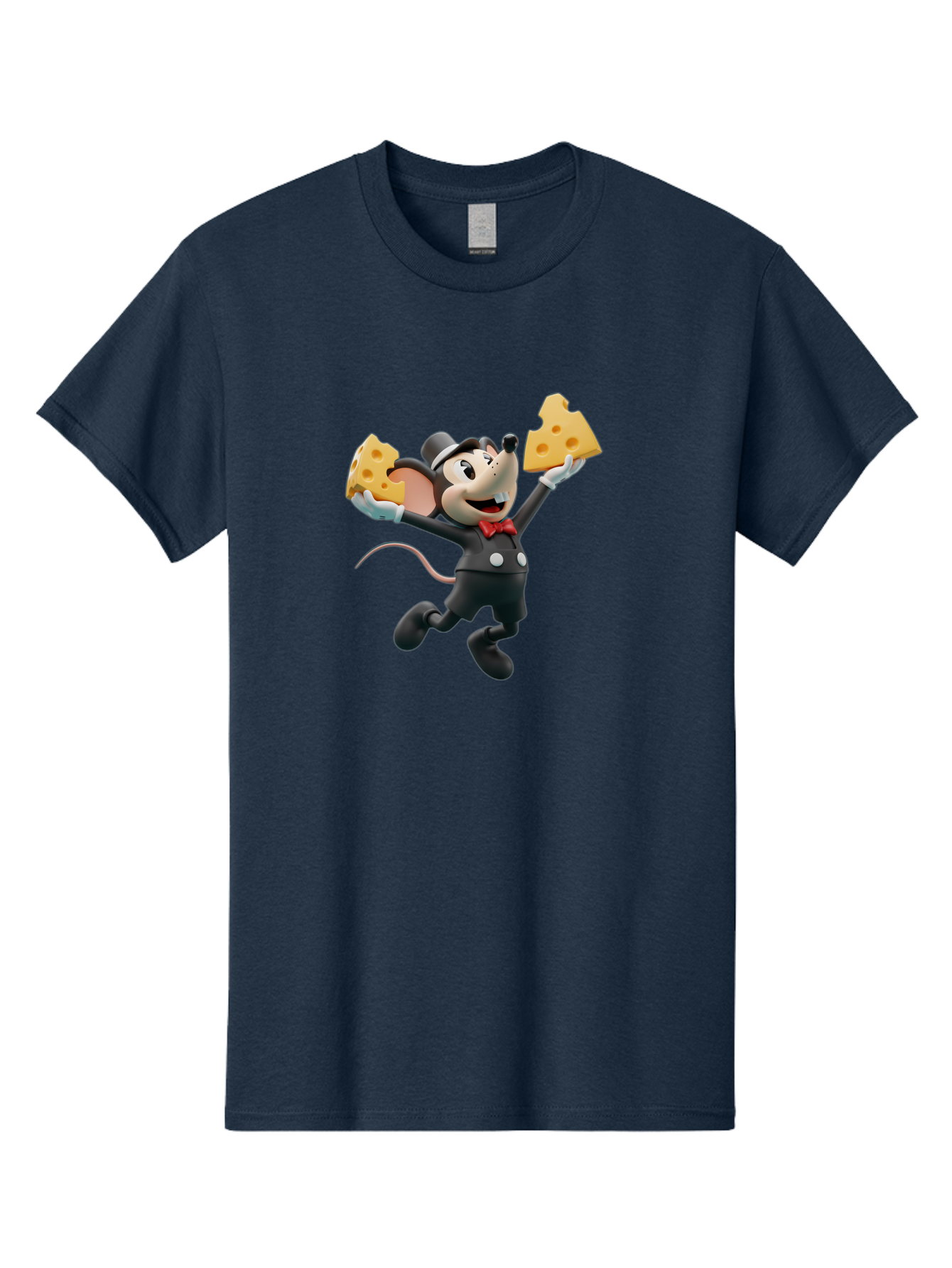 Danger-Mouse Men'S Graphic Tee, 100% Cotton, Comfortable Casual Summer Wear, Machine Washable, Danger Mouse Holding Cheese, Cartoon Character, Comedy, Funny Animation, Cheese Lover, Secret Agent Mouse Bae433 6