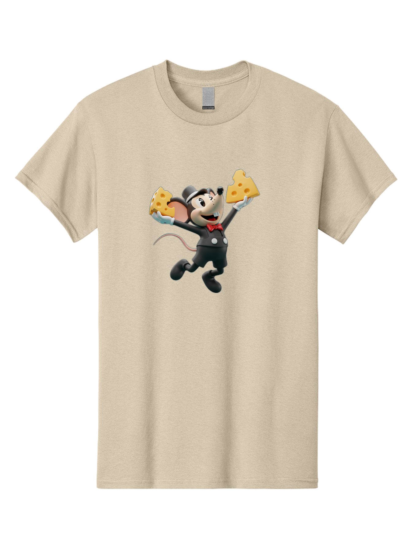 Danger-Mouse Men'S Graphic Tee, 100% Cotton, Comfortable Casual Summer Wear, Machine Washable, Danger Mouse Holding Cheese, Cartoon Character, Comedy, Funny Animation, Cheese Lover, Secret Agent Mouse Bae433 11