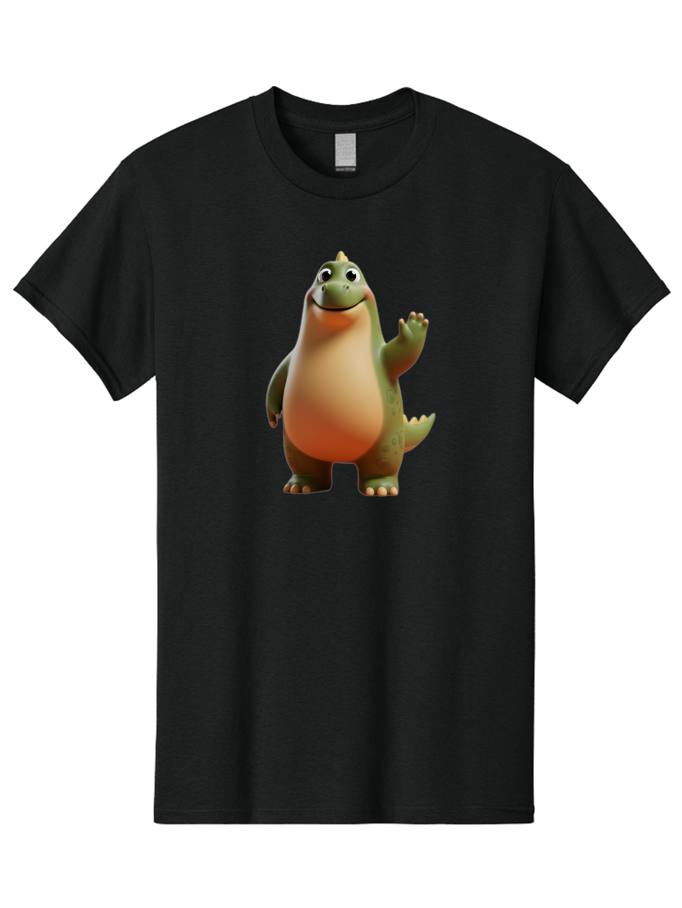 Dinosaur Men'S Graphic Tee, 100% Cotton, Comfortable Casual Summer Wear, Machine Washable, Happy Dinosaur, Cartoon Character, Friendly Creature, Cute Illustration, Waving Dinosaur, Animated Dinosaur, Green Dinosaur, Smiling Face, Fun Design, Bae439 15