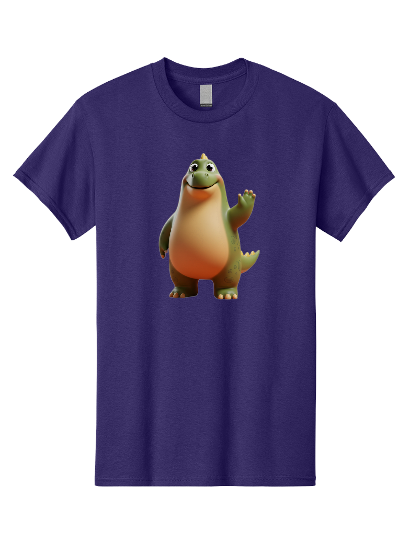 Dinosaur Men'S Graphic Tee, 100% Cotton, Comfortable Casual Summer Wear, Machine Washable, Happy Dinosaur, Cartoon Character, Friendly Creature, Cute Illustration, Waving Dinosaur, Animated Dinosaur, Green Dinosaur, Smiling Face, Fun Design, Bae439 14
