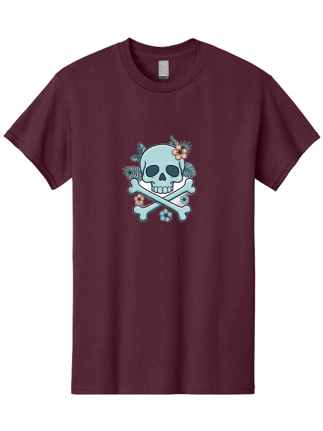 Floral-Skull Men'S Graphic Tee, 100% Cotton, Comfortable Casual Summer Wear, Machine Washable, Skull And Crossbones, Jolly Roger, Pirate Symbol, Floral Design, Colorful Tattoo Art, Gothic Decoration, Crossbones With Flowers, Flower Skull, Bae451 12