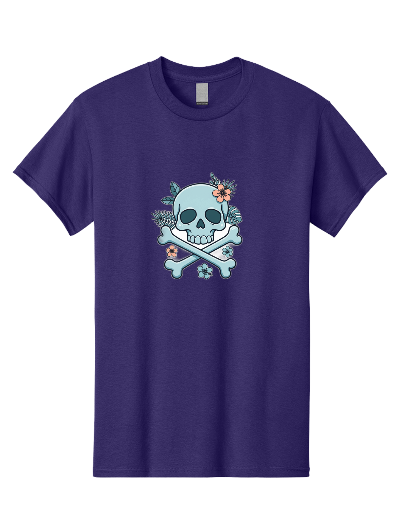 Floral-Skull Men'S Graphic Tee, 100% Cotton, Comfortable Casual Summer Wear, Machine Washable, Skull And Crossbones, Jolly Roger, Pirate Symbol, Floral Design, Colorful Tattoo Art, Gothic Decoration, Crossbones With Flowers, Flower Skull, Bae451 6