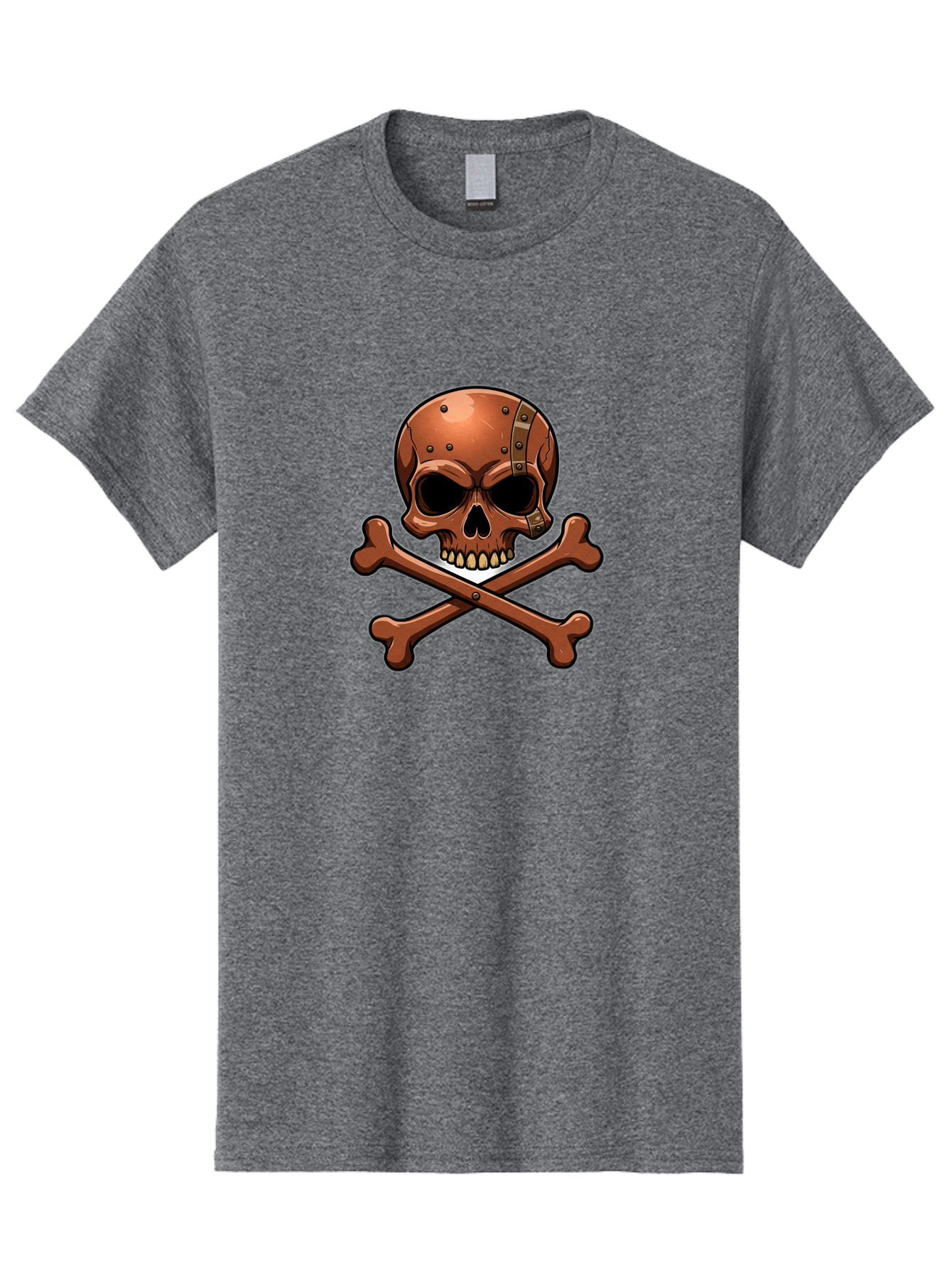Jolly-Roger-Skull-And-Bones Men'S Graphic Tee, 100% Cotton, Comfortable Casual Summer Wear, Machine Washable, Skull And Crossbones, Pirate Symbol, Jolly Roger, Danger Sign, Warning Symbol, Pirate Flag, Crossbones Symbol, Skull Icon Bae474 2