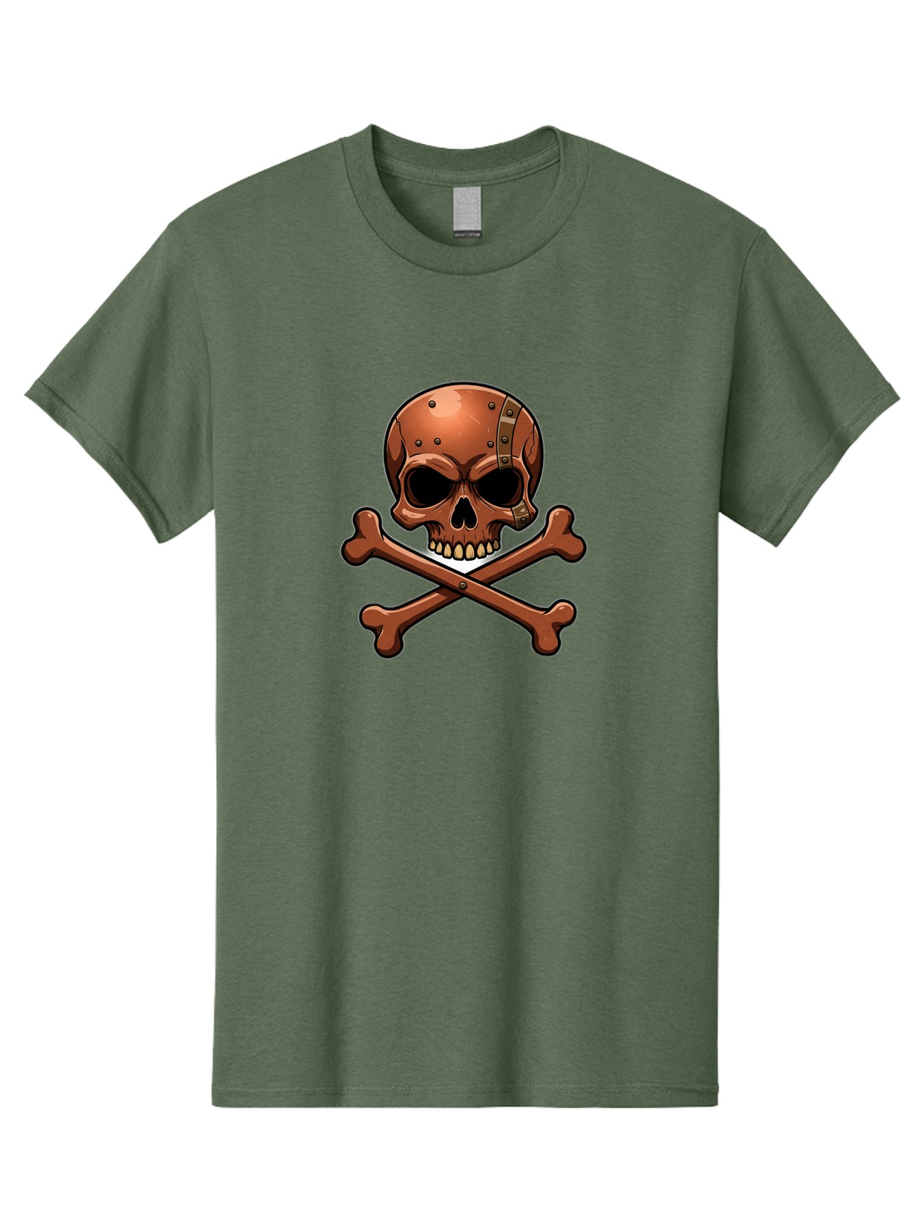 Jolly-Roger-Skull-And-Bones Men'S Graphic Tee, 100% Cotton, Comfortable Casual Summer Wear, Machine Washable, Skull And Crossbones, Pirate Symbol, Jolly Roger, Danger Sign, Warning Symbol, Pirate Flag, Crossbones Symbol, Skull Icon Bae474 1
