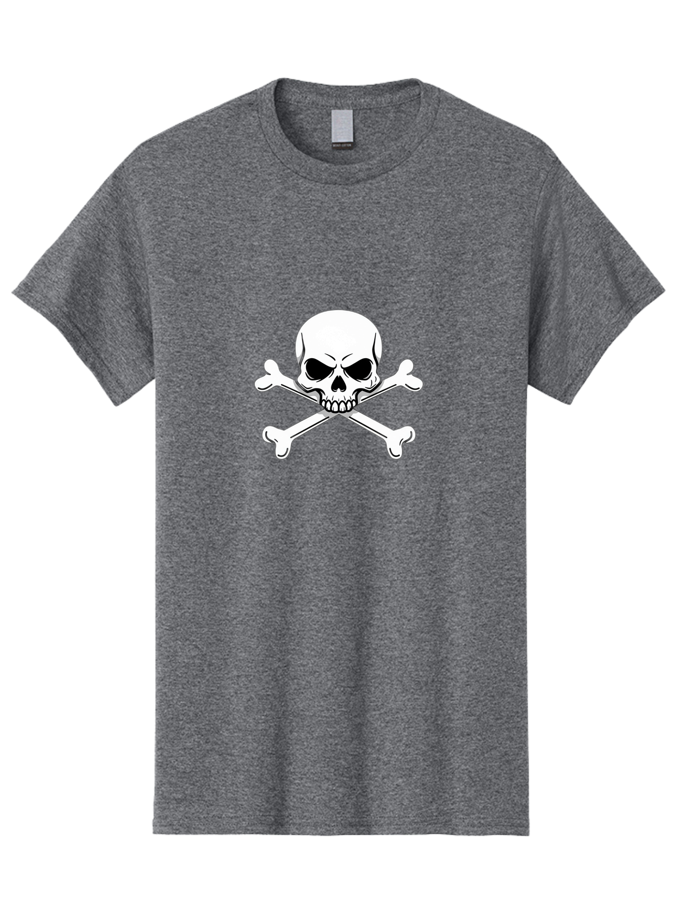 Jolly-Roger-Skull-And-Crossbones Men'S Graphic Tee, 100% Cotton, Comfortable Casual Summer Wear, Machine Washable, Skull And Crossbones, Pirate Symbol, Danger Warning, Jolly Roger Flag, Pirate Flag, Skull Illustration, Pirate Emblem, Bae475 2