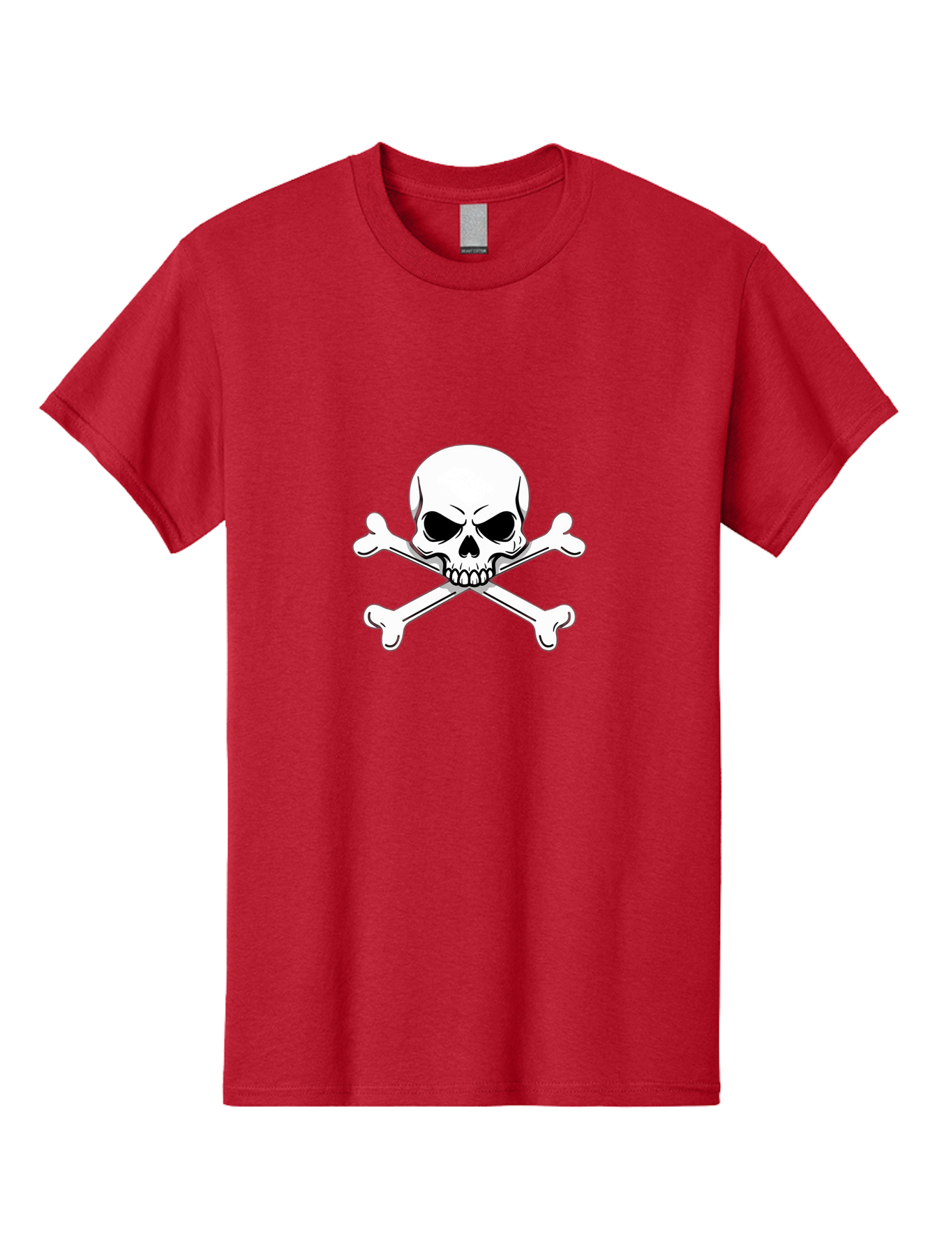 Jolly-Roger-Skull-And-Crossbones Men'S Graphic Tee, 100% Cotton, Comfortable Casual Summer Wear, Machine Washable, Skull And Crossbones, Pirate Symbol, Danger Warning, Jolly Roger Flag, Pirate Flag, Skull Illustration, Pirate Emblem, Bae475 1