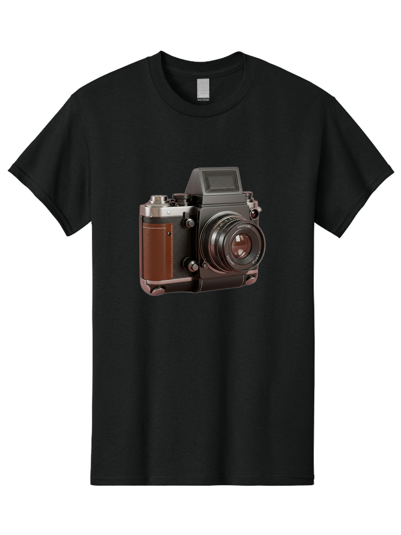 Mamiya-Sekor-50Mm-F-1-7-Lens-On-Camera-Body Men'S Graphic Tee, 100% Cotton, Comfortable Casual Summer Wear, Machine Washable, Hasselblad 500C Camera, Medium Format Camera, Hasselblad Lens, Photography Equipment, Vintage Camera, Classic Design, Bae489 2