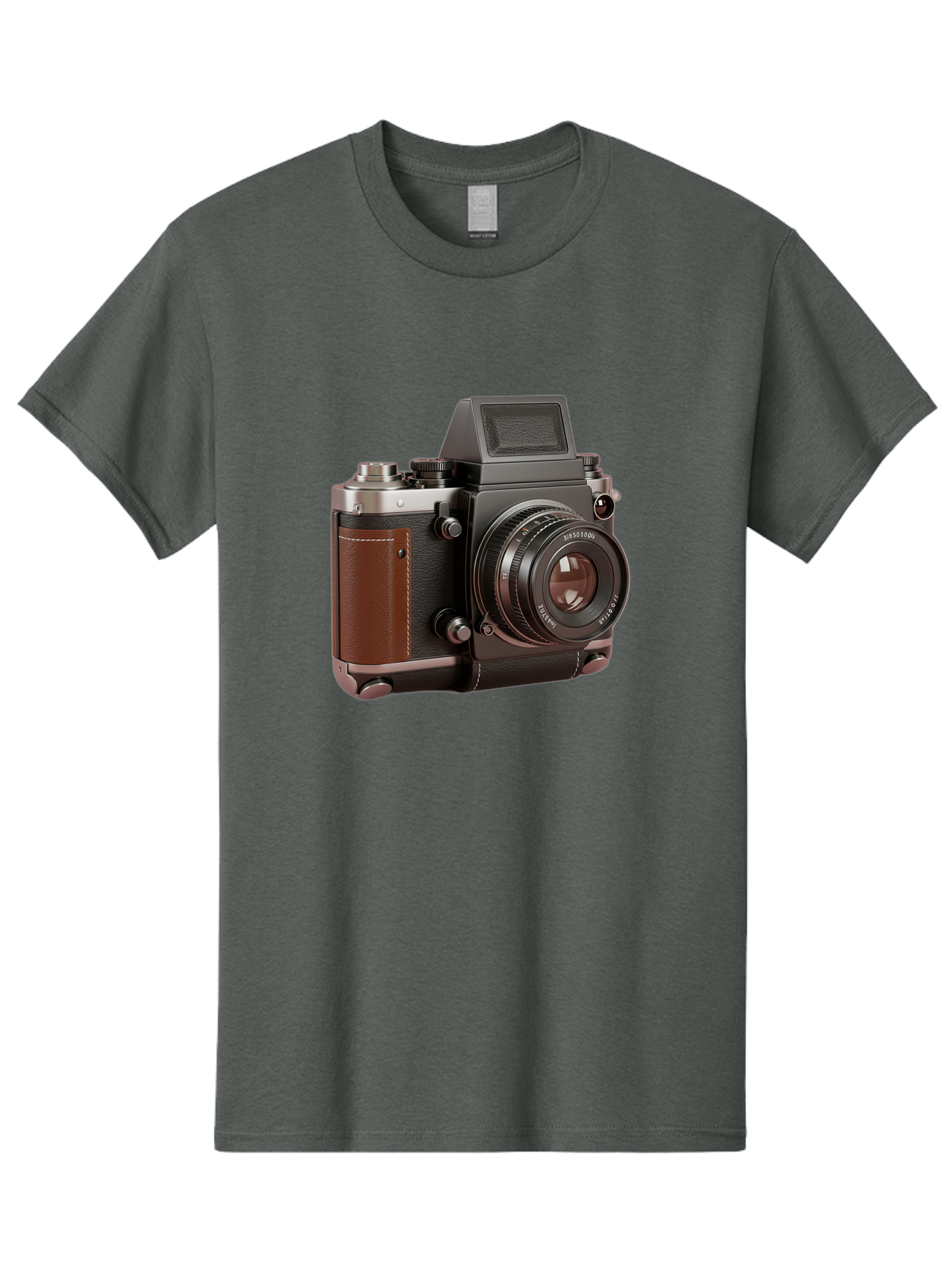 Mamiya-Sekor-50Mm-F-1-7-Lens-On-Camera-Body Men'S Graphic Tee, 100% Cotton, Comfortable Casual Summer Wear, Machine Washable, Hasselblad 500C Camera, Medium Format Camera, Hasselblad Lens, Photography Equipment, Vintage Camera, Classic Design, Bae489 10