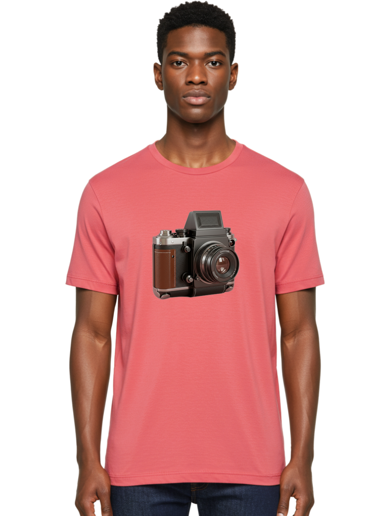 Mamiya-Sekor-50Mm-F-1-7-Lens-On-Camera-Body Men'S Graphic Tee, 100% Cotton, Comfortable Casual Summer Wear, Machine Washable, Hasselblad 500C Camera, Medium Format Camera, Hasselblad Lens, Photography Equipment, Vintage Camera, Classic Design, Bae489 30