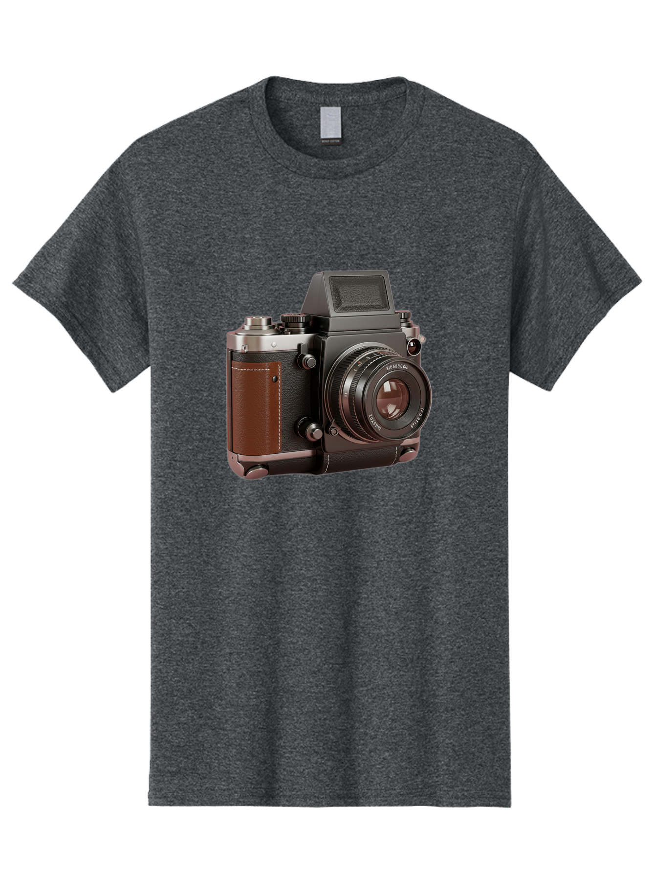 Mamiya-Sekor-50Mm-F-1-7-Lens-On-Camera-Body Men'S Graphic Tee, 100% Cotton, Comfortable Casual Summer Wear, Machine Washable, Hasselblad 500C Camera, Medium Format Camera, Hasselblad Lens, Photography Equipment, Vintage Camera, Classic Design, Bae489 5