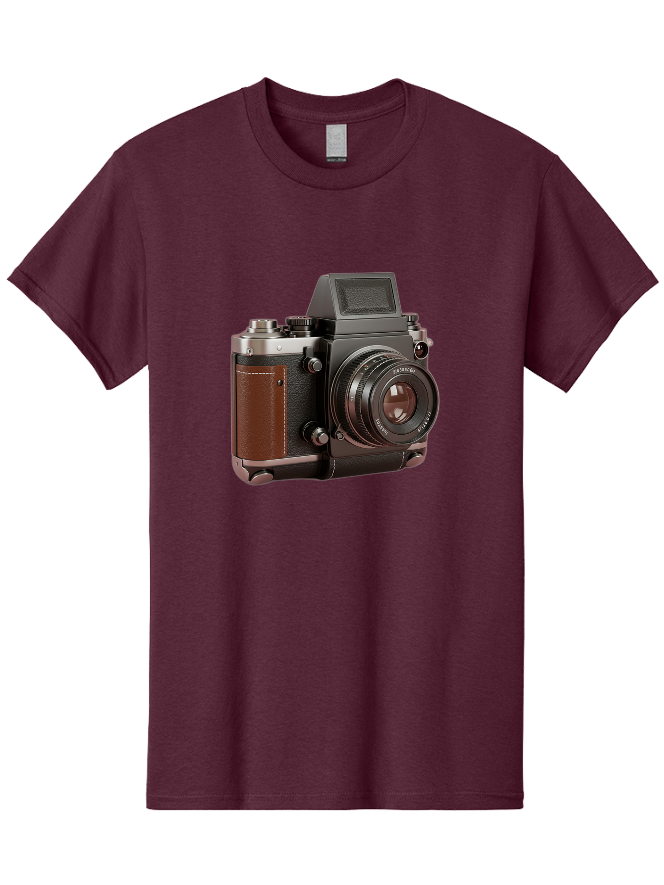 Mamiya-Sekor-50Mm-F-1-7-Lens-On-Camera-Body Men'S Graphic Tee, 100% Cotton, Comfortable Casual Summer Wear, Machine Washable, Hasselblad 500C Camera, Medium Format Camera, Hasselblad Lens, Photography Equipment, Vintage Camera, Classic Design, Bae489 7