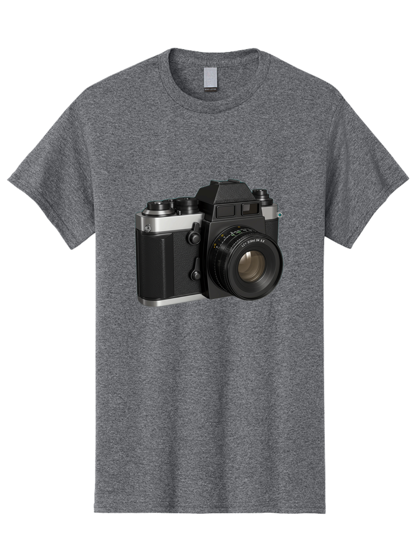 Mc-Lens-50Mm-F2 Men'S Graphic Tee, 100% Cotton, Comfortable Casual Summer Wear, Machine Washable, Vintage Camera, Photography Equipment, Film Camera, Classic Design, Black And Silver, Camera Lens, Photography Gear, Lc Ersin 28 Fx Lens Bae491 6