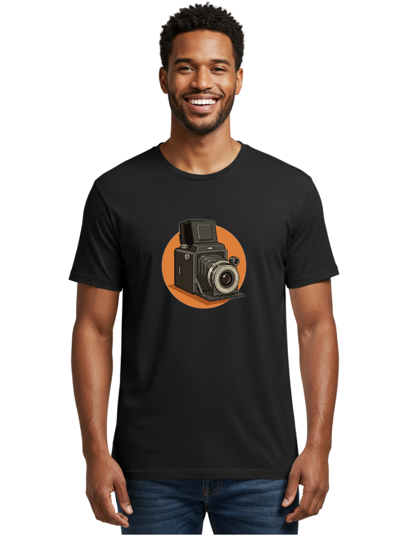 Medium-Format-Camera Men'S Graphic Tee, 100% Cotton, Comfortable Casual Summer Wear, Machine Washable, Vintage Camera, Old Camera, Photography Equipment, Classic Design, Retro Style, Camera Lens, Photography Gear, Nostalgic Feel Bae492 30