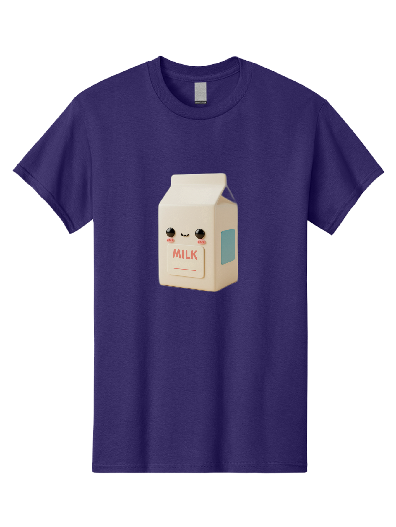 Milk-4 Men'S Graphic Tee, 100% Cotton, Comfortable Casual Summer Wear, Machine Washable, Carton With Face, Cute Character, Kawaii, Adorable, Milk Carton, Funny Expression, Playful Design, Happy Face, Cartoon-Style Bae499 3