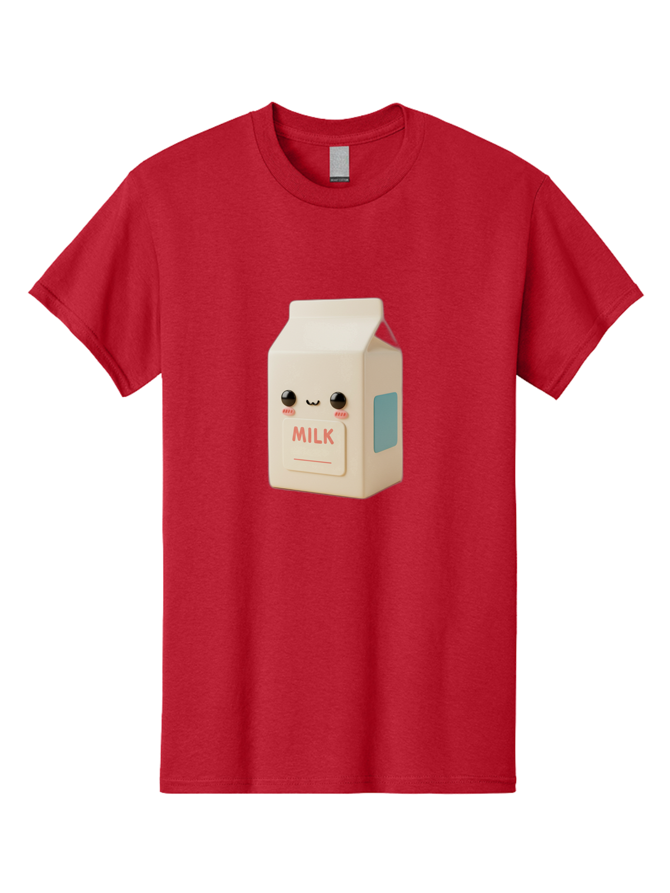 Milk-4 Men'S Graphic Tee, 100% Cotton, Comfortable Casual Summer Wear, Machine Washable, Carton With Face, Cute Character, Kawaii, Adorable, Milk Carton, Funny Expression, Playful Design, Happy Face, Cartoon-Style Bae499 5