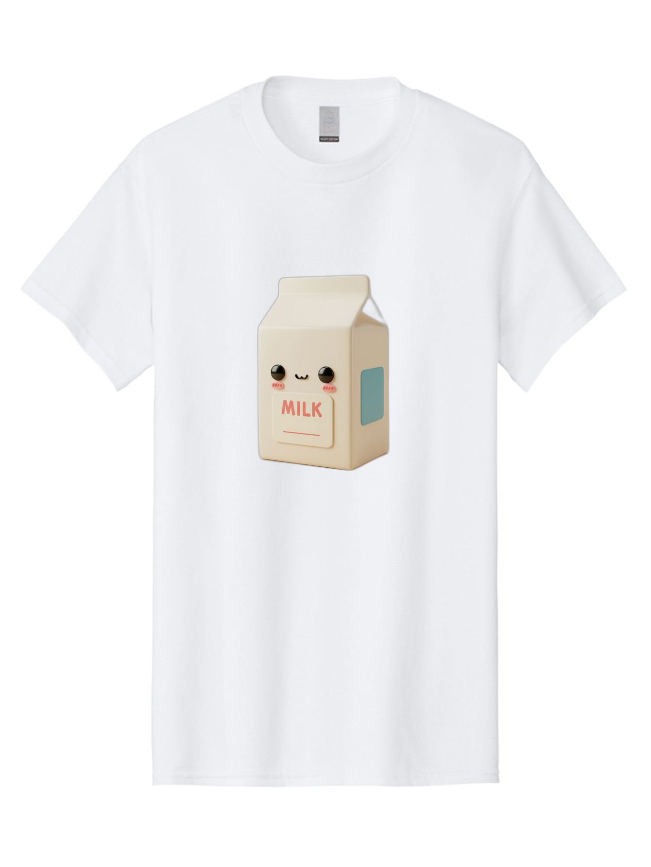 Milk-4 Men'S Graphic Tee, 100% Cotton, Comfortable Casual Summer Wear, Machine Washable, Carton With Face, Cute Character, Kawaii, Adorable, Milk Carton, Funny Expression, Playful Design, Happy Face, Cartoon-Style Bae499 10