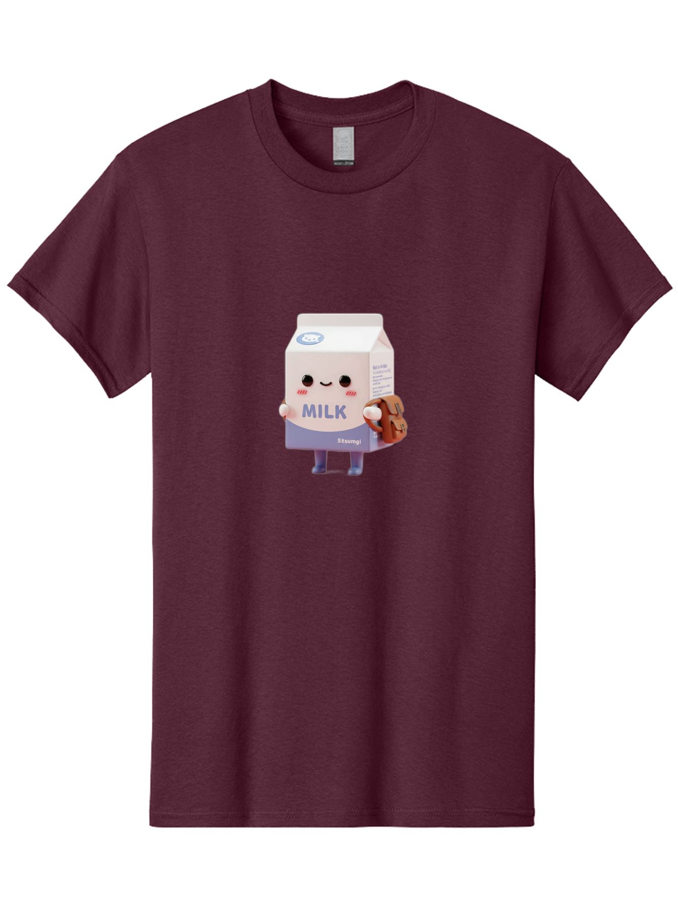 Milk-5 Men'S Graphic Tee, 100% Cotton, Comfortable Casual Summer Wear, Machine Washable, Cartoon Milk Carton, Cute Character Design, Anthropomorphic Packaging, Milk And Cookies, Kawaii Culture, Playful Illustration, Adorable Mascot, Bae500 1