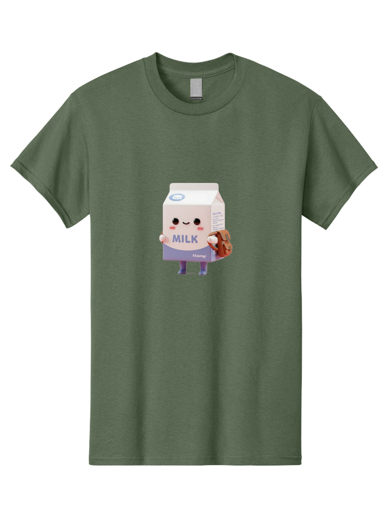 Milk-5 Men'S Graphic Tee, 100% Cotton, Comfortable Casual Summer Wear, Machine Washable, Cartoon Milk Carton, Cute Character Design, Anthropomorphic Packaging, Milk And Cookies, Kawaii Culture, Playful Illustration, Adorable Mascot, Bae500 10