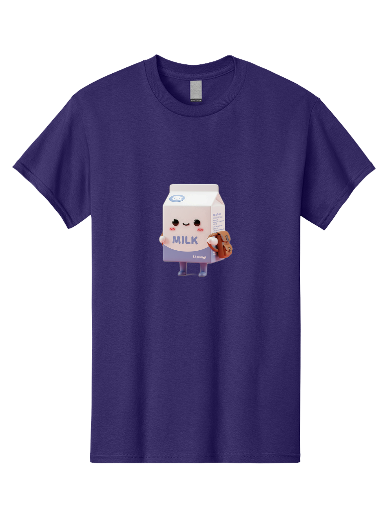Milk-5 Men'S Graphic Tee, 100% Cotton, Comfortable Casual Summer Wear, Machine Washable, Cartoon Milk Carton, Cute Character Design, Anthropomorphic Packaging, Milk And Cookies, Kawaii Culture, Playful Illustration, Adorable Mascot, Bae500 8