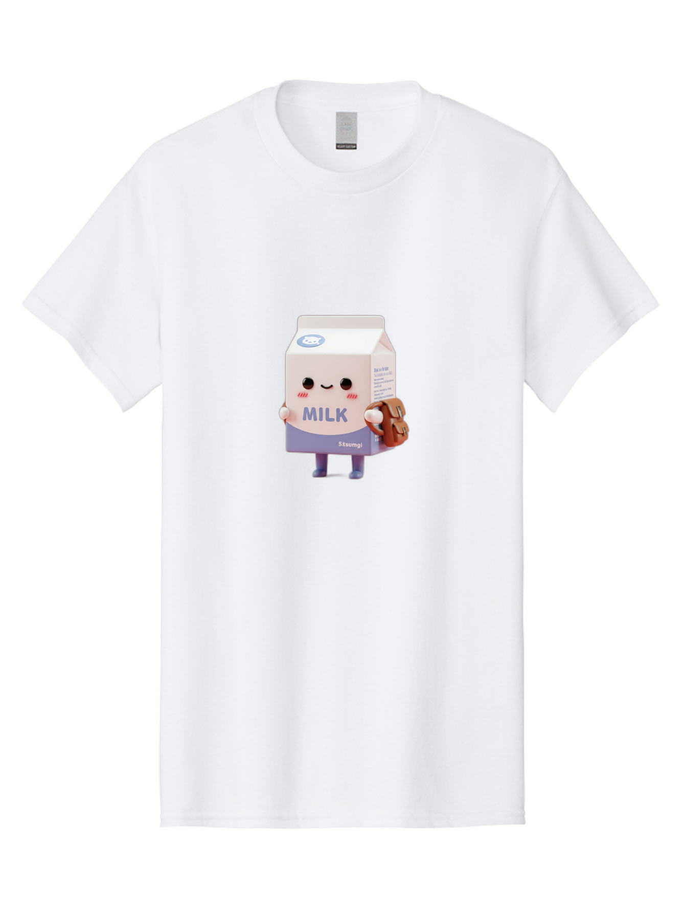 Milk-5 Men'S Graphic Tee, 100% Cotton, Comfortable Casual Summer Wear, Machine Washable, Cartoon Milk Carton, Cute Character Design, Anthropomorphic Packaging, Milk And Cookies, Kawaii Culture, Playful Illustration, Adorable Mascot, Bae500 6