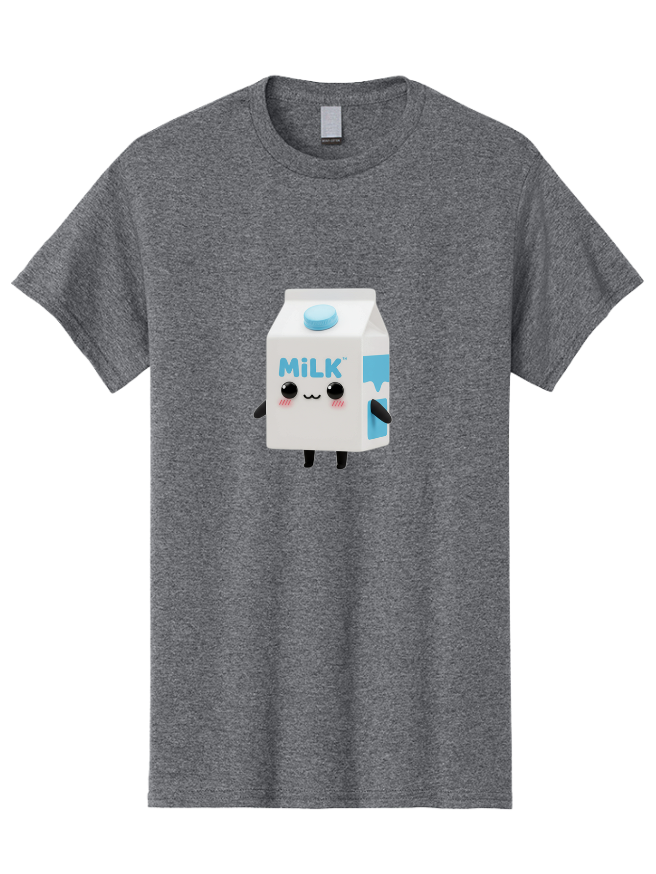 Milk Men'S Graphic Tee, 100% Cotton, Comfortable Casual Summer Wear, Machine Washable, Cartoon Milk Carton, Illustrated Beverage, Cute Character Design, Funny Packaging, Dairy Product, Kawaii Culture, Cartoon Character Bae504 7