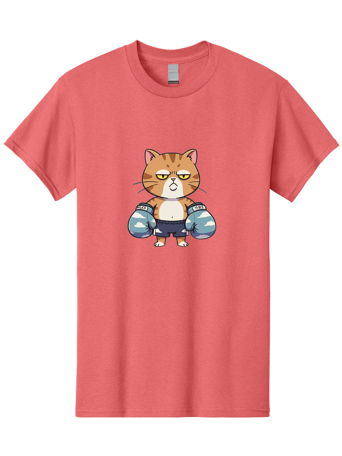Milo-Cat Men'S Graphic Tee, 100% Cotton, Comfortable Casual Summer Wear, Machine Washable, Cartoon Cat, Boxing Gloves, Meows, Cat Boxing, Funny Cat, Animal Character, Cartoon Character, Boxing Cat, Feline, Cat With Gloves, Cat In Shorts Bae505 8