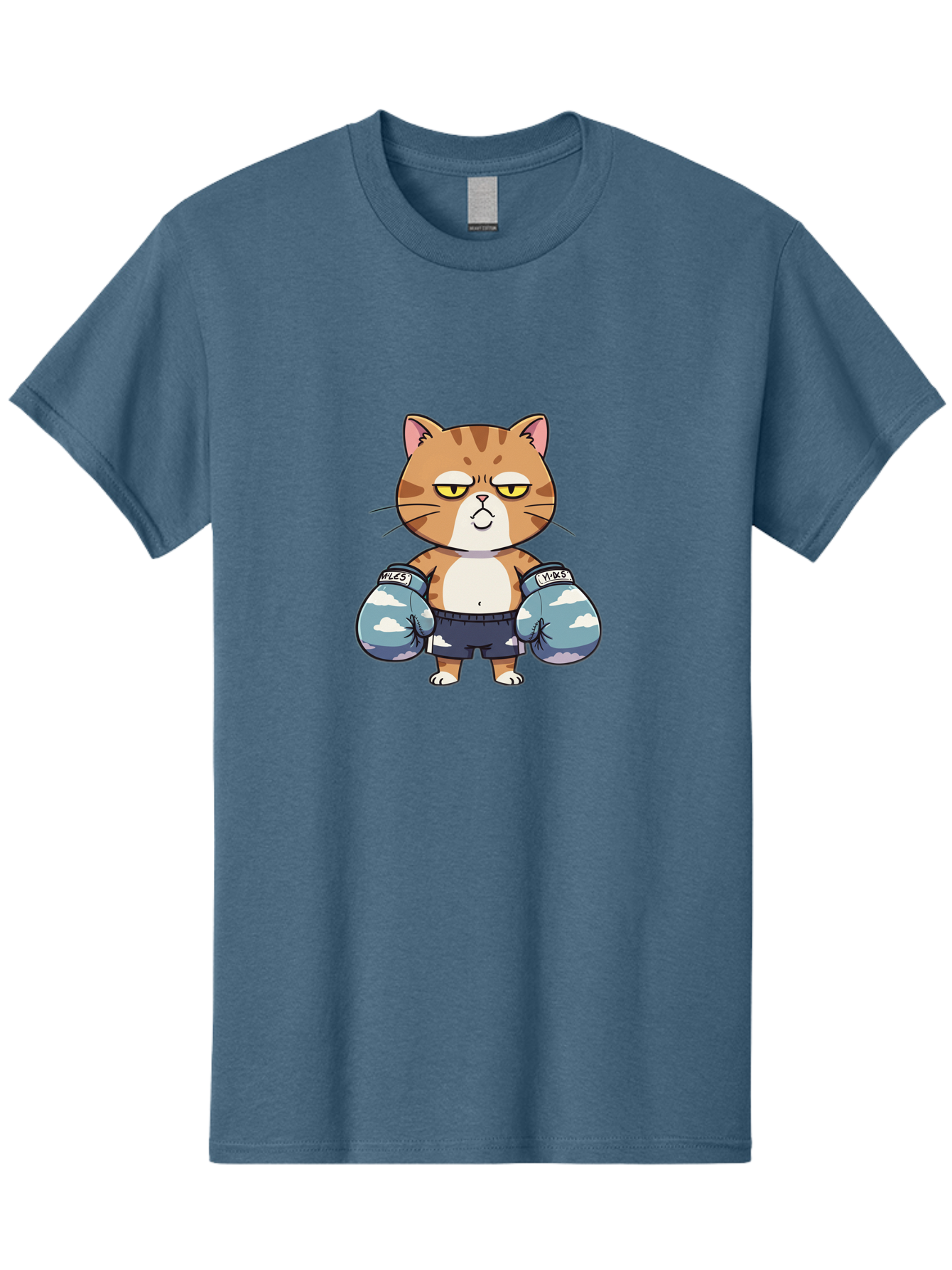 Milo-Cat Men'S Graphic Tee, 100% Cotton, Comfortable Casual Summer Wear, Machine Washable, Cartoon Cat, Boxing Gloves, Meows, Cat Boxing, Funny Cat, Animal Character, Cartoon Character, Boxing Cat, Feline, Cat With Gloves, Cat In Shorts Bae505 9