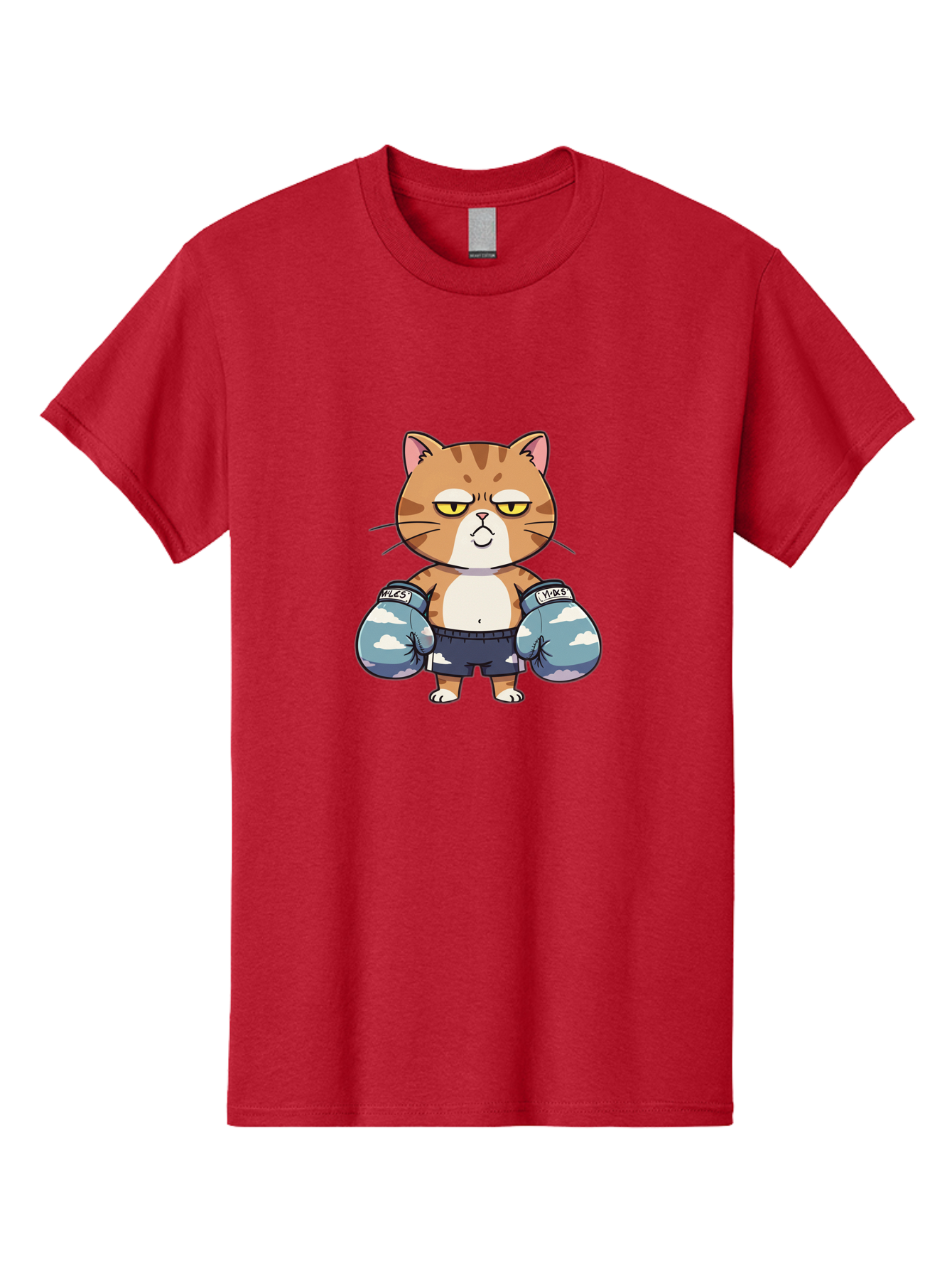 Milo-Cat Men'S Graphic Tee, 100% Cotton, Comfortable Casual Summer Wear, Machine Washable, Cartoon Cat, Boxing Gloves, Meows, Cat Boxing, Funny Cat, Animal Character, Cartoon Character, Boxing Cat, Feline, Cat With Gloves, Cat In Shorts Bae505 14