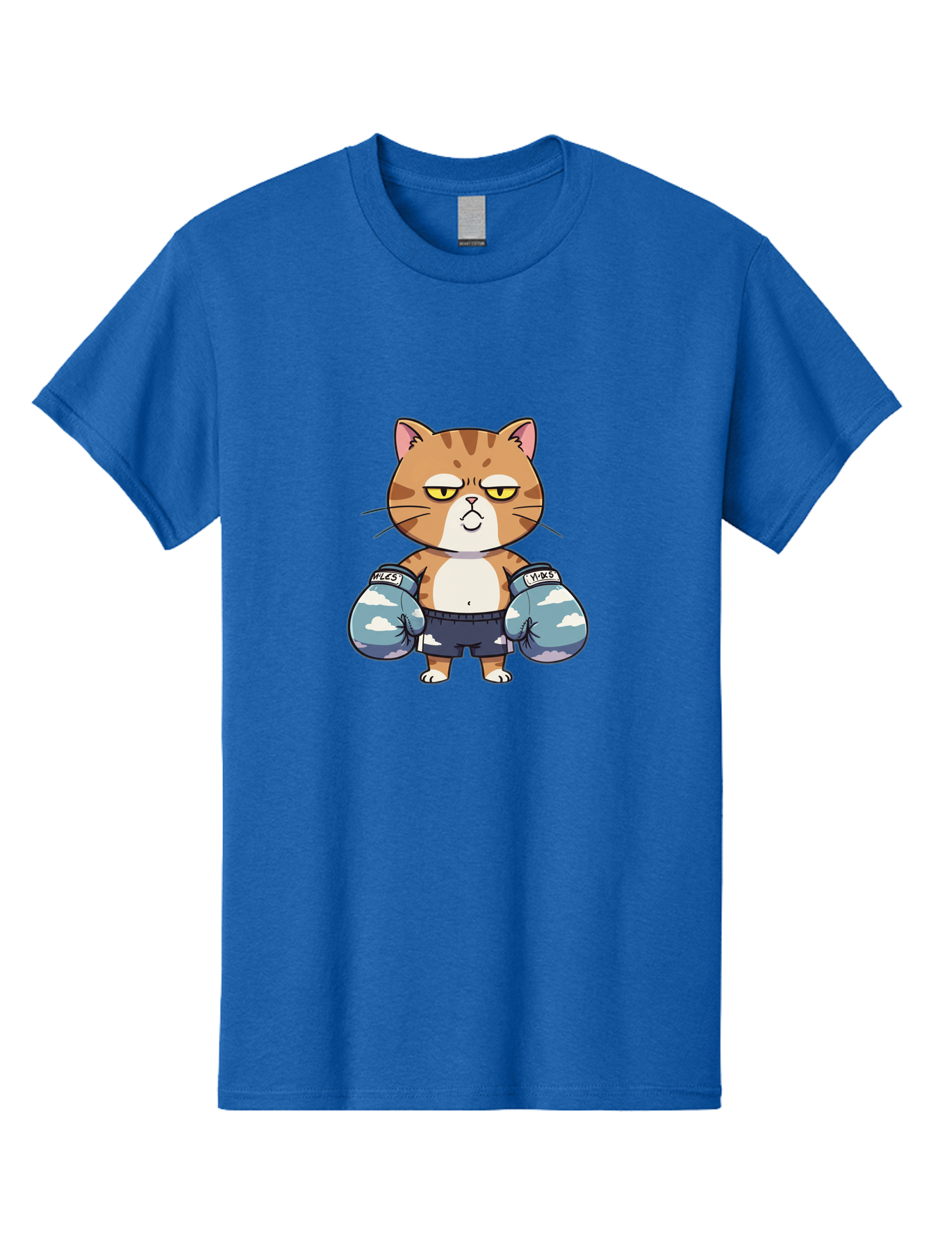 Milo-Cat Men'S Graphic Tee, 100% Cotton, Comfortable Casual Summer Wear, Machine Washable, Cartoon Cat, Boxing Gloves, Meows, Cat Boxing, Funny Cat, Animal Character, Cartoon Character, Boxing Cat, Feline, Cat With Gloves, Cat In Shorts Bae505 11