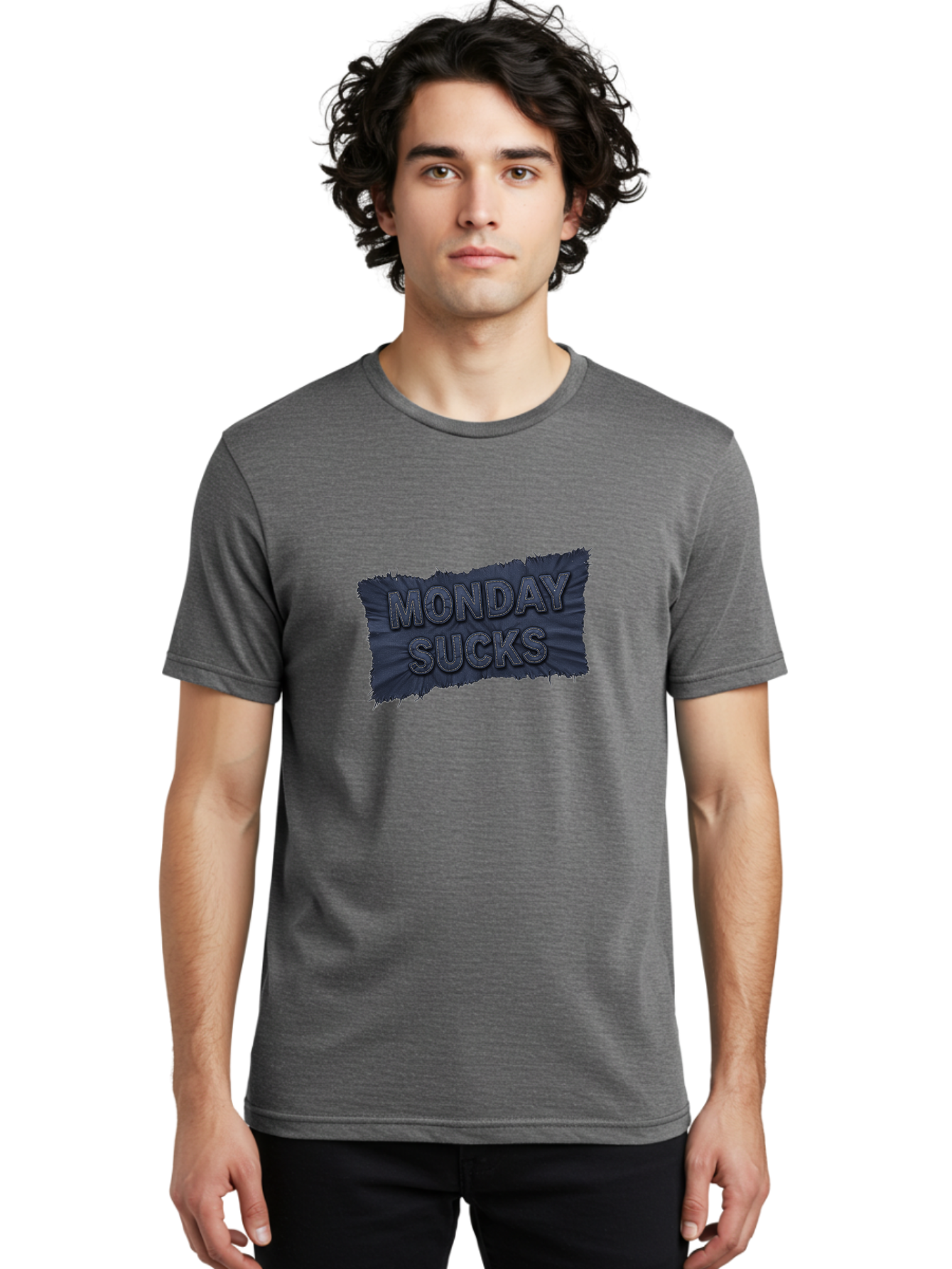 Monday-Sucks Men'S Graphic Tee, 100% Cotton, Comfortable Casual Summer Wear, Machine Washable, Motivation, Monday Blues, Negative Vibes, Motivational Quote, Funny Saying, Humor, Meme, Grunge Style, Bold Text, Inspirational Phrase Bae535 29
