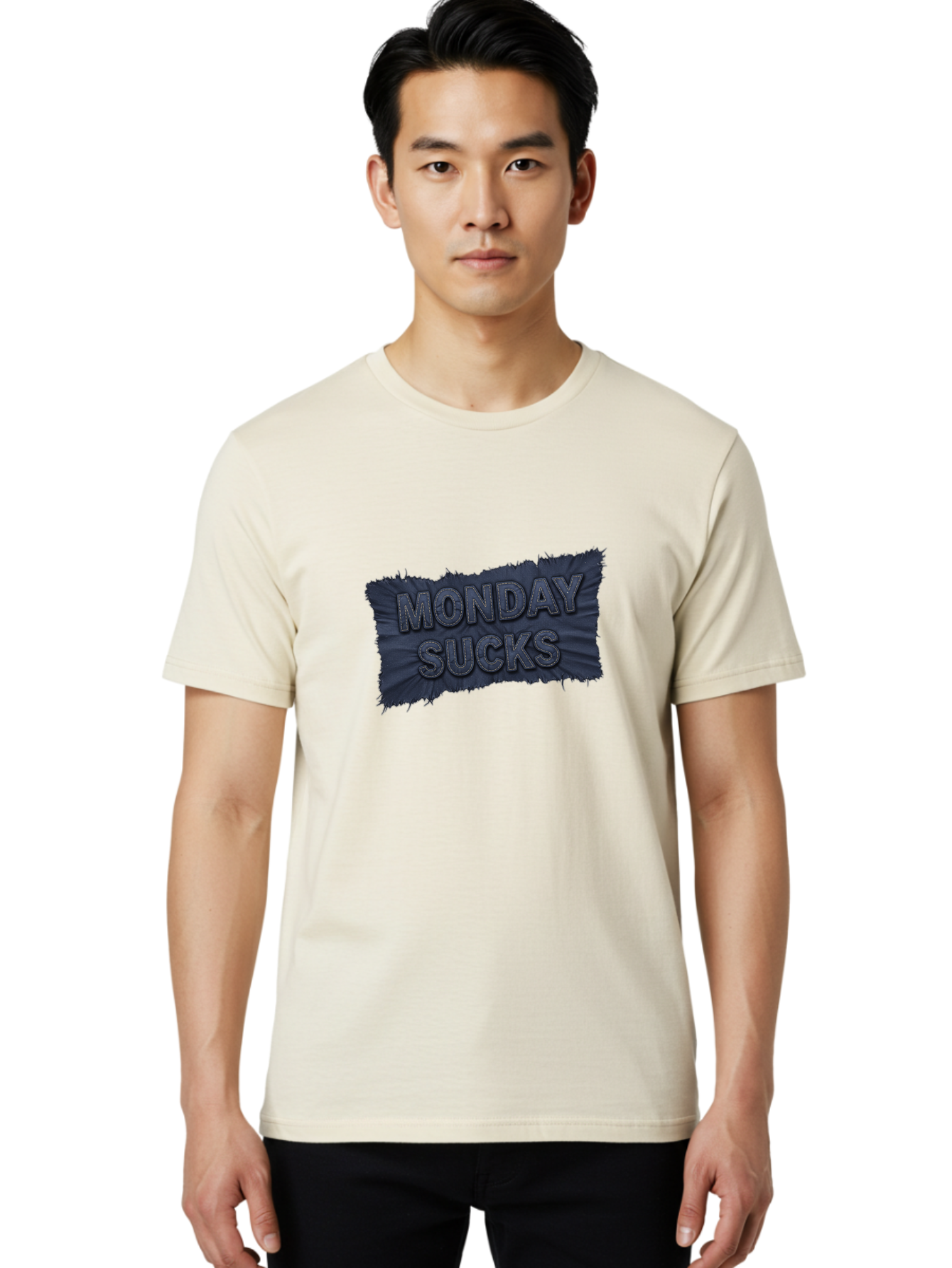 Monday-Sucks Men'S Graphic Tee, 100% Cotton, Comfortable Casual Summer Wear, Machine Washable, Motivation, Monday Blues, Negative Vibes, Motivational Quote, Funny Saying, Humor, Meme, Grunge Style, Bold Text, Inspirational Phrase Bae535 18