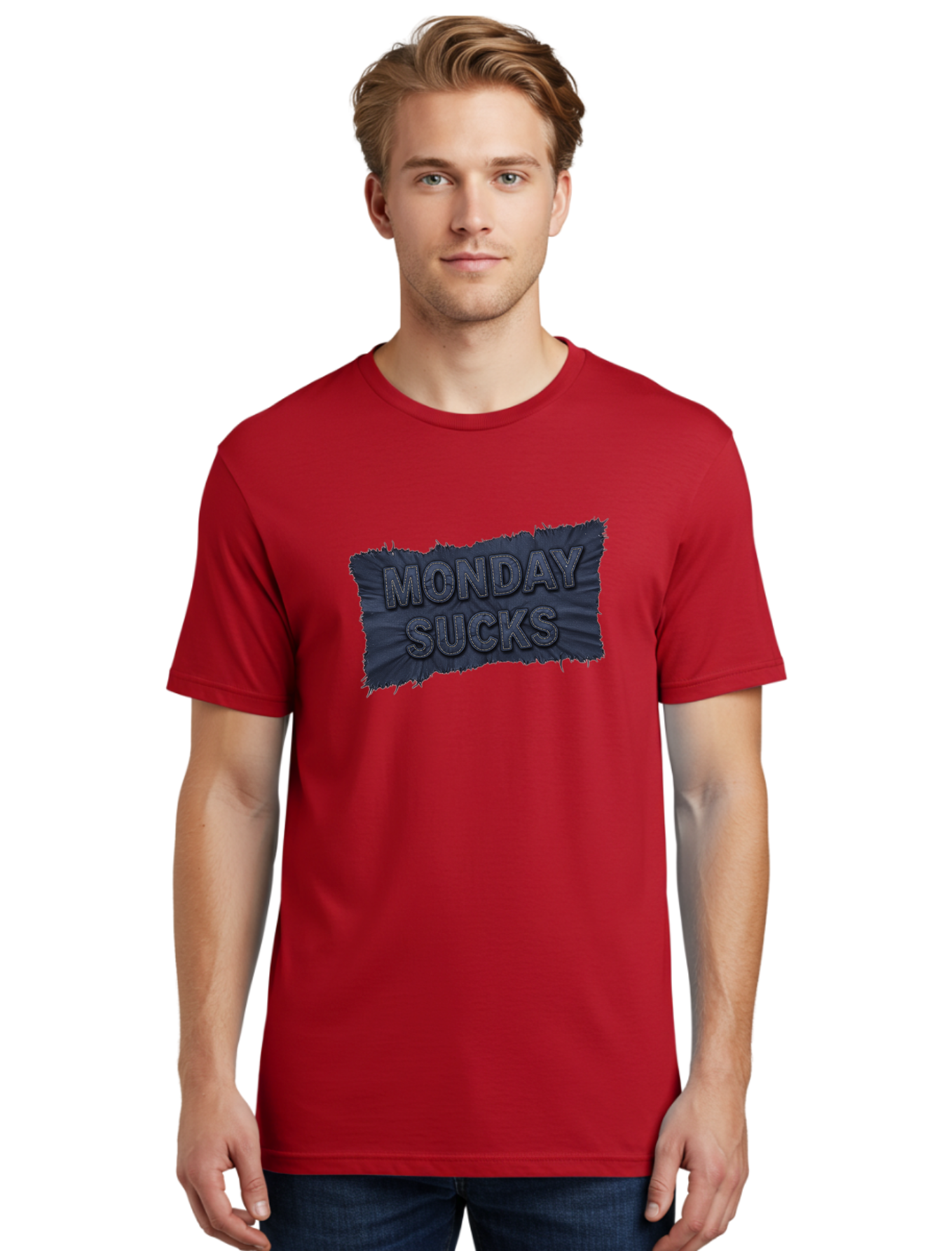 Monday-Sucks Men'S Graphic Tee, 100% Cotton, Comfortable Casual Summer Wear, Machine Washable, Motivation, Monday Blues, Negative Vibes, Motivational Quote, Funny Saying, Humor, Meme, Grunge Style, Bold Text, Inspirational Phrase Bae535 26
