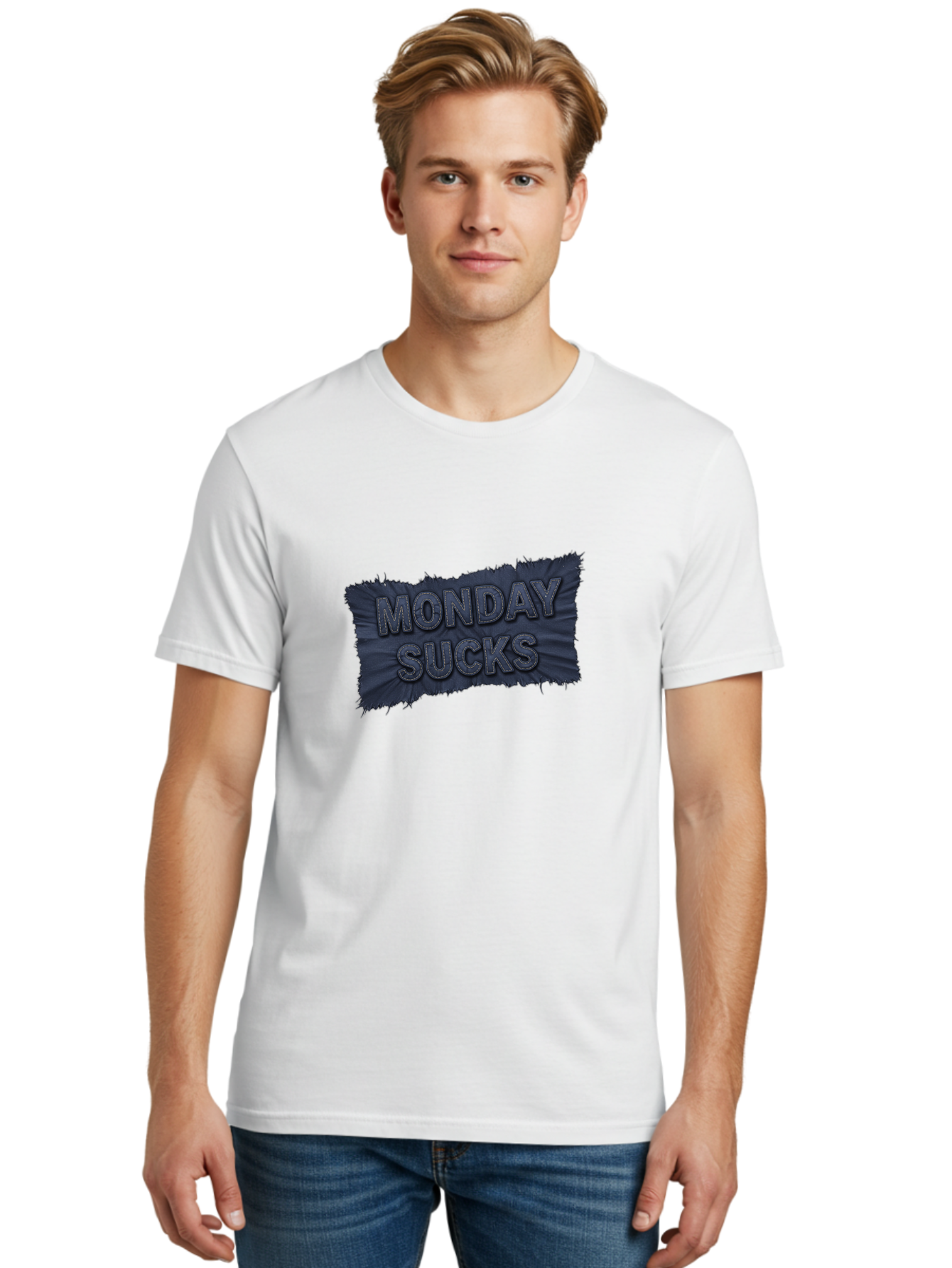 Monday-Sucks Men'S Graphic Tee, 100% Cotton, Comfortable Casual Summer Wear, Machine Washable, Motivation, Monday Blues, Negative Vibes, Motivational Quote, Funny Saying, Humor, Meme, Grunge Style, Bold Text, Inspirational Phrase Bae535 16