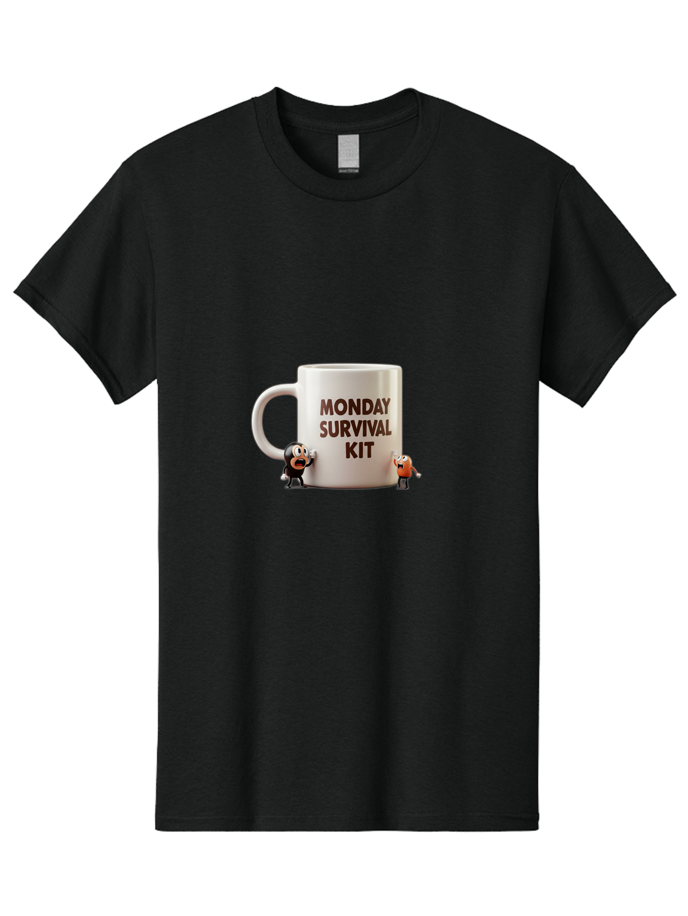 Monday-Survival-Kit-1 Men'S Graphic Tee, 100% Cotton, Comfortable Casual Summer Wear, Machine Washable, Coffee Mug, Monday Motivation, Survival Kit, Cartoon Characters, Humorous Design, Funny Coffee Cup, Quirky Illustration, Stress Relief Bae536 9