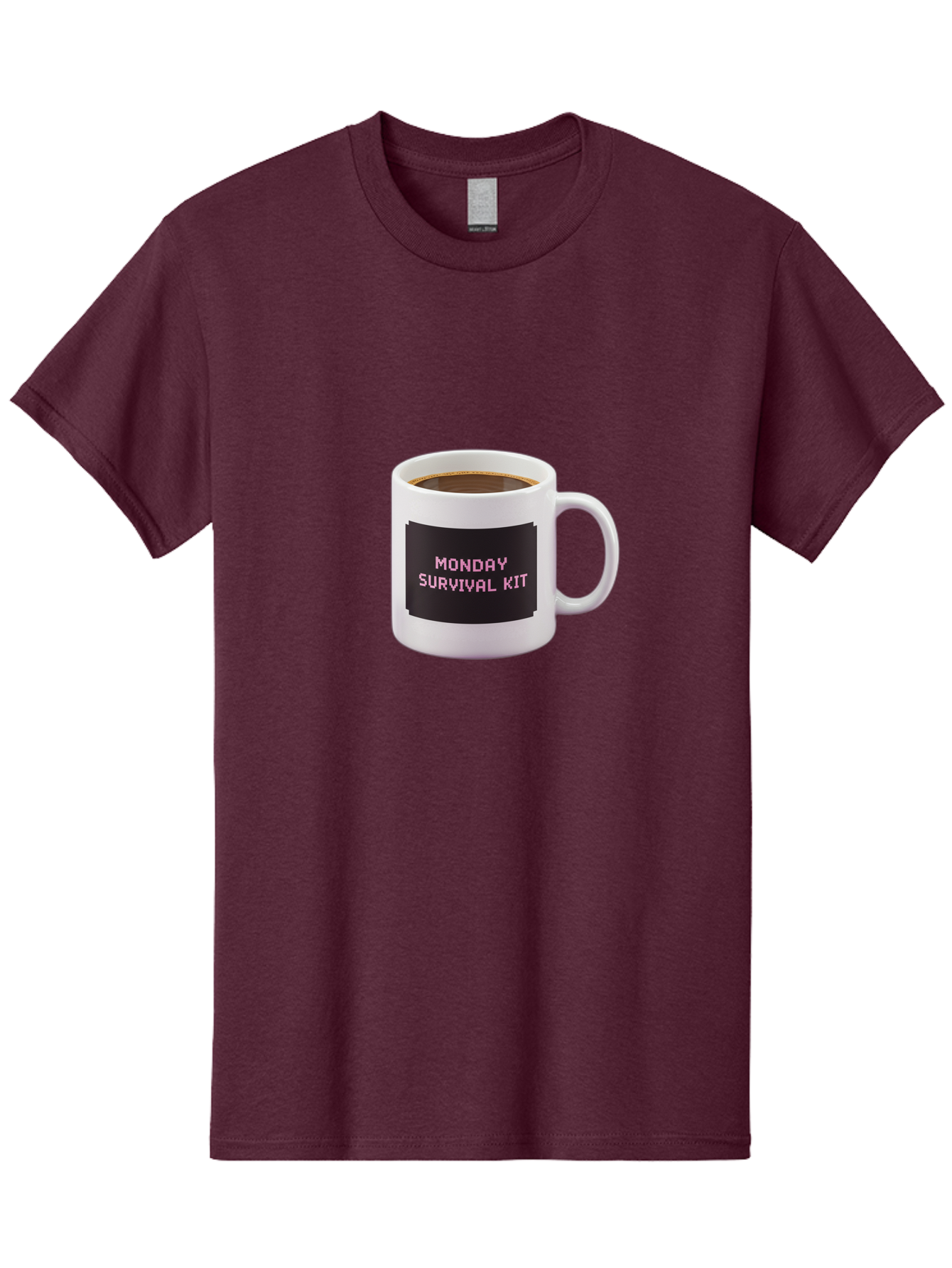 Monday-Survival-Kit-2 Men'S Graphic Tee, 100% Cotton, Comfortable Casual Summer Wear, Machine Washable, Coffee Mug, Monday Motivation, Survival Kit, Morning Coffee, Monday Blues, Funny Mug, Office Humor, Coworker Gift, Coffee Break Bae537 15